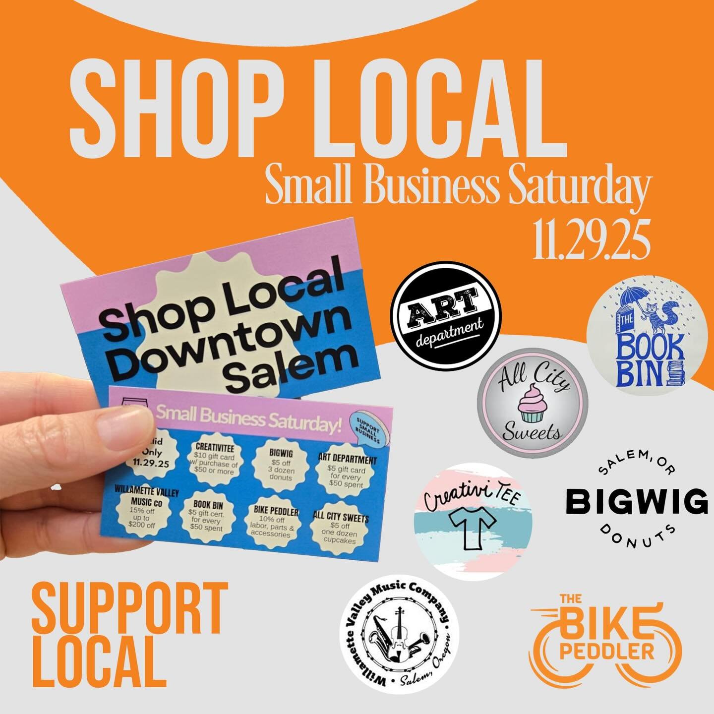 Today is the last day to snag a punch card filled with savings for Small Business Saturday at Bike Peddler!!

We&rsquo;re open today our usual hours (10a-5:30p), but we&rsquo;ll be closed Thanksgiving and &ldquo;Opt Outside&rdquo; Friday. We will reo