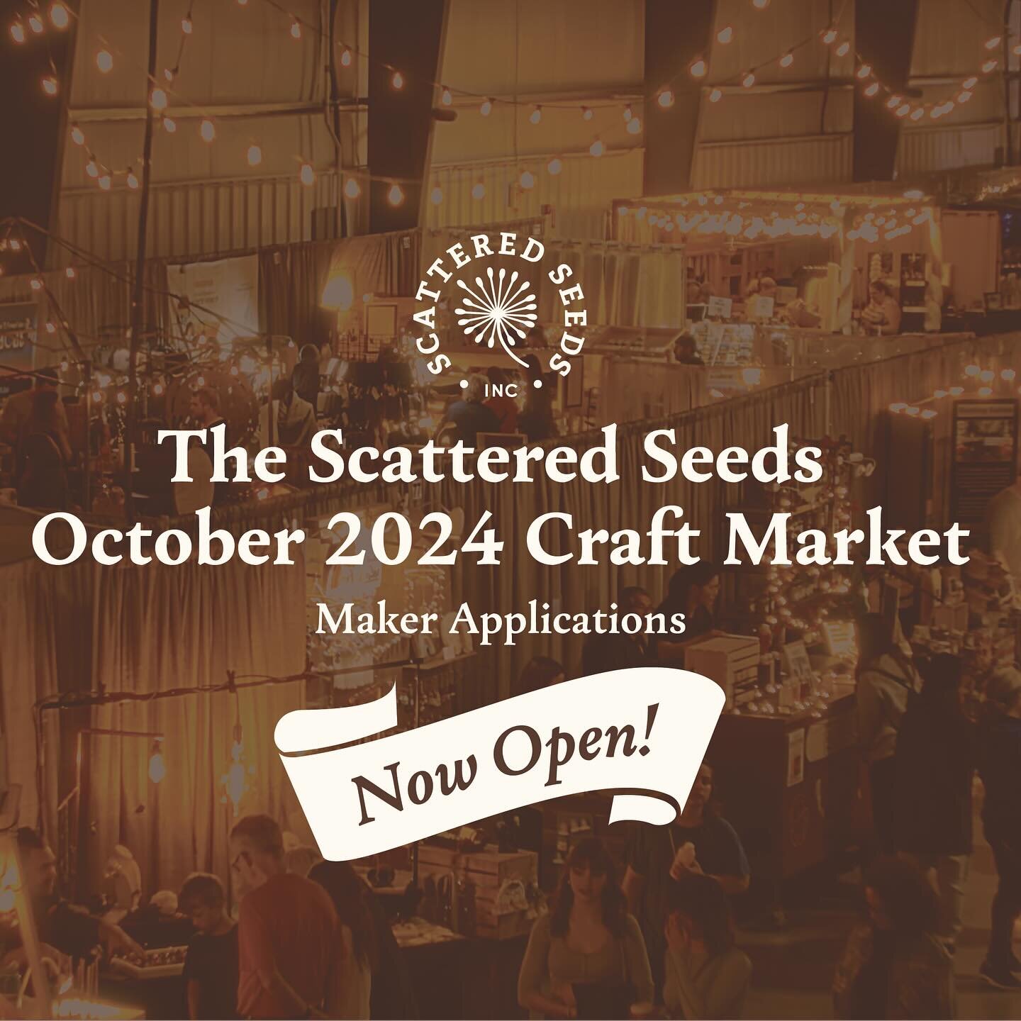 Calling all Makers! The link to apply for our October markets is now live 🥳 

🗓️ Our 2024 dates are Oct 18-20 &amp; 25-27 

Similar to the past few years, each weekend of our market will host it&rsquo;s own set of vendors. This means we have the sp