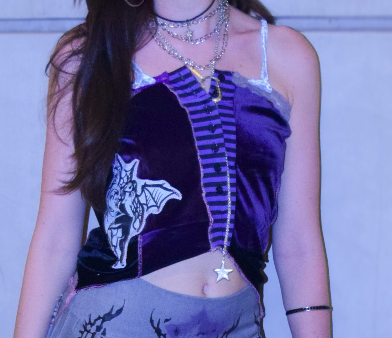 purple fairy patchwork tank top (sz medium)