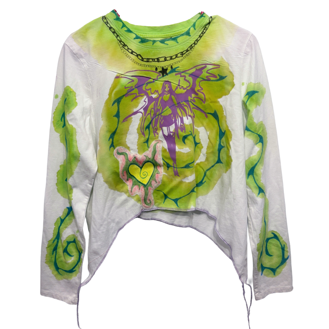 green claw fairy dyed long sleeve (sz large)
