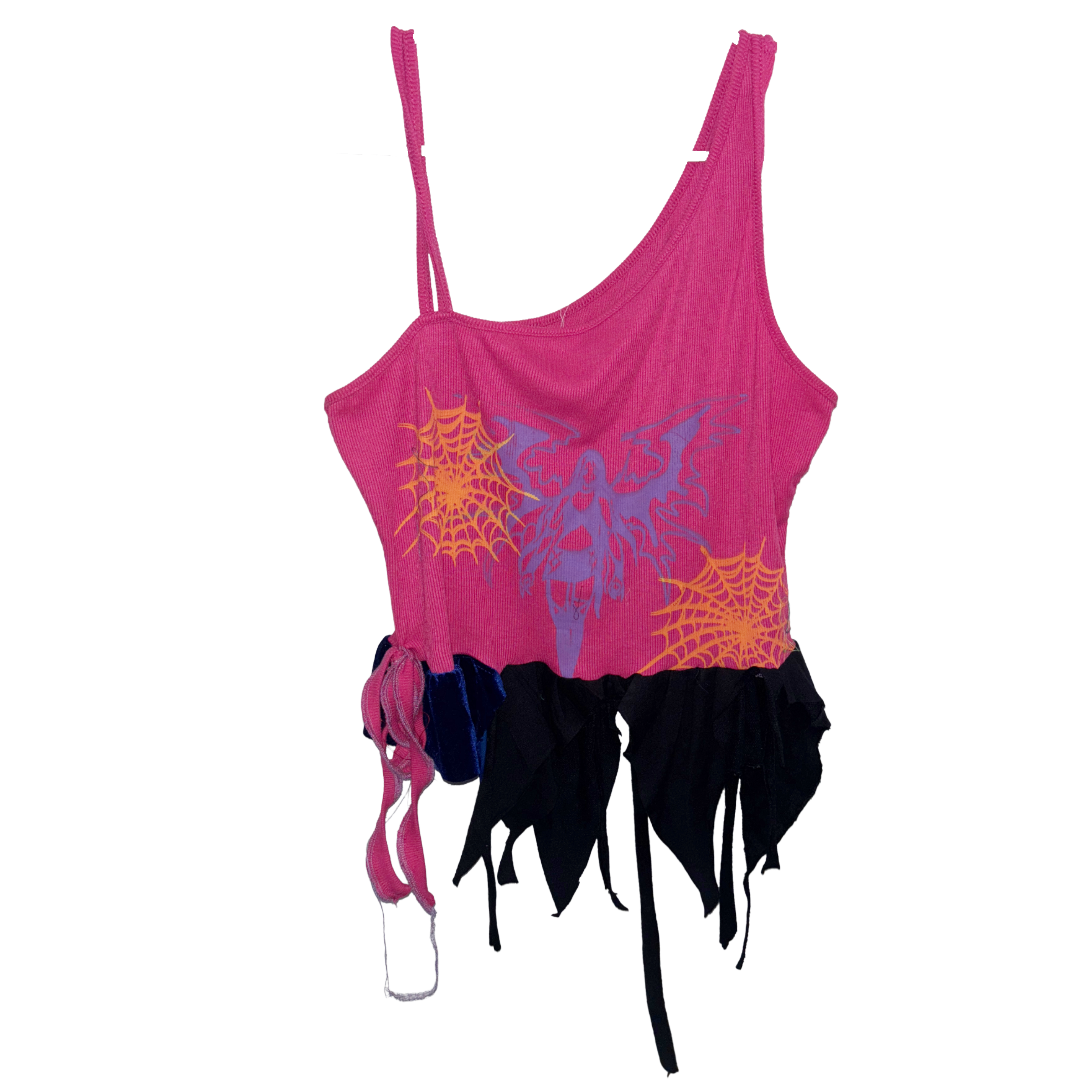 pink asymmetrical fairy tank top (sz xlarge)