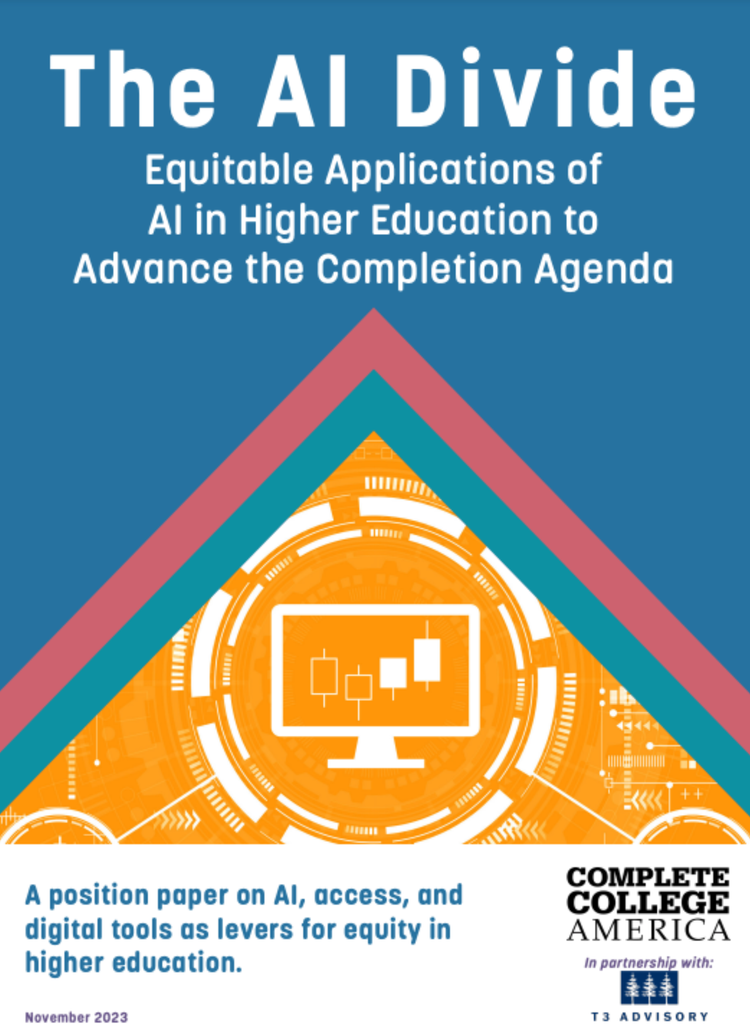 Position Paper: The AI Divide: Equitable Applications of AI in Higher Education to Advance the Completion Agenda