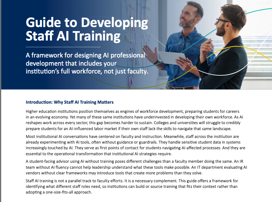 Tool: Guide to Developing Staff AI Training