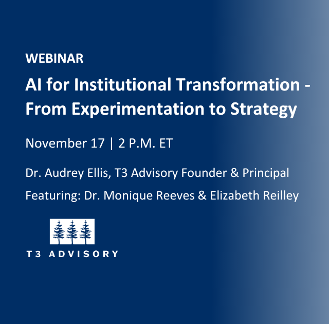 Webinar: AI for Institutional Transformation - From Experimentation to Strategy