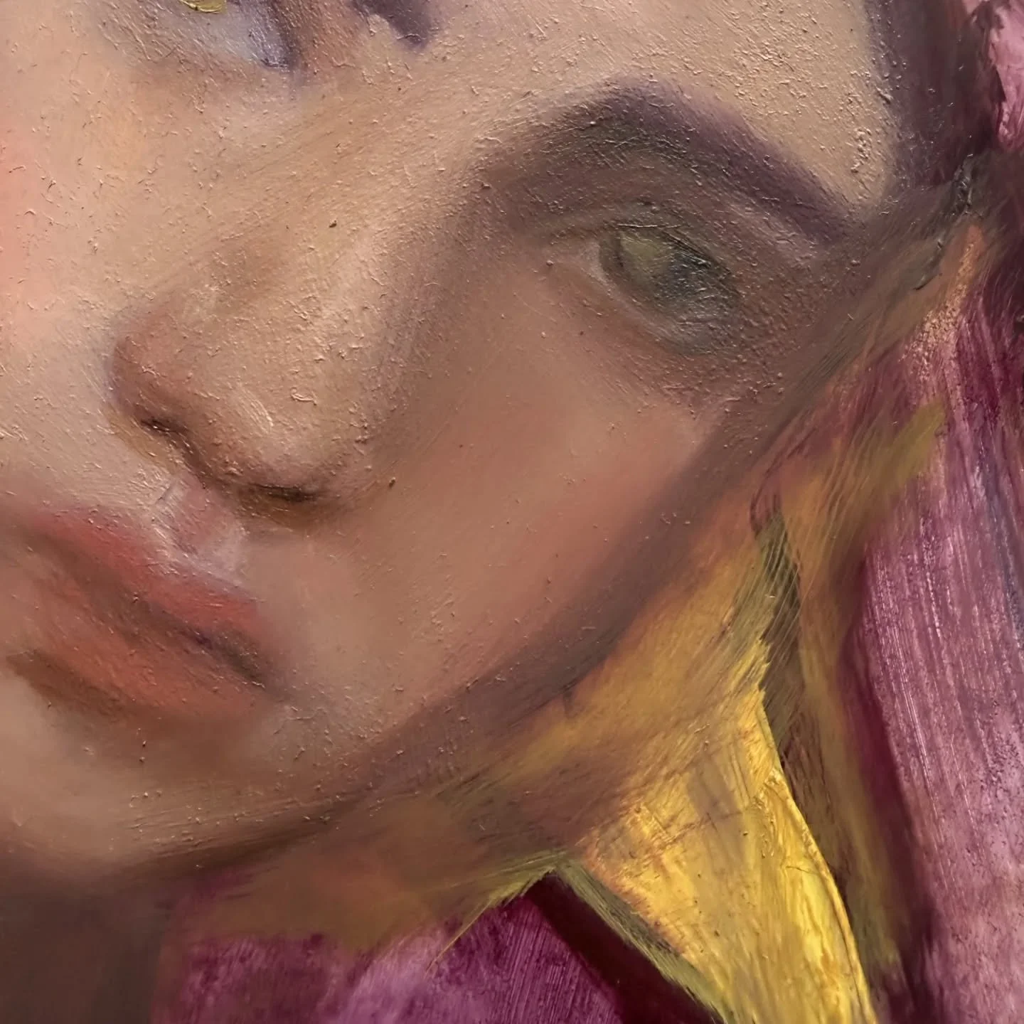 Nothing explains my current emotional state of being as these series of photos captured over four painting sessions. I have been happy with the way at least two versions of this looked but because I'm unsettled emotionally none of them get to stay. 
