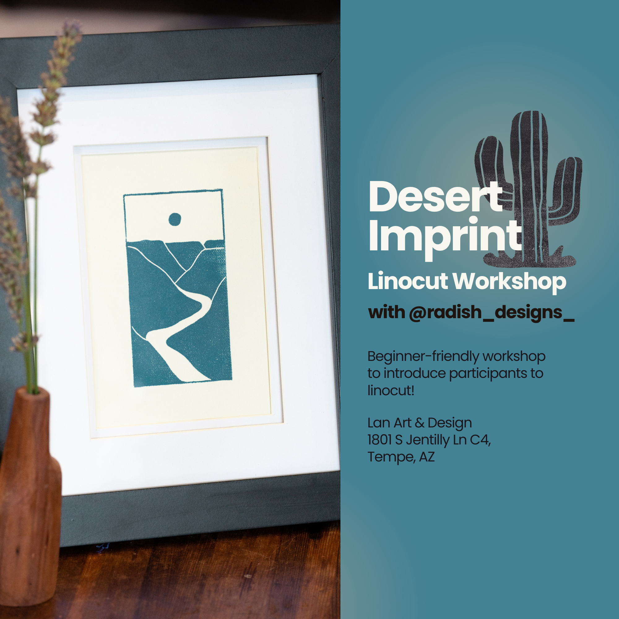 desert imprint: intro to linocut (Tempe)