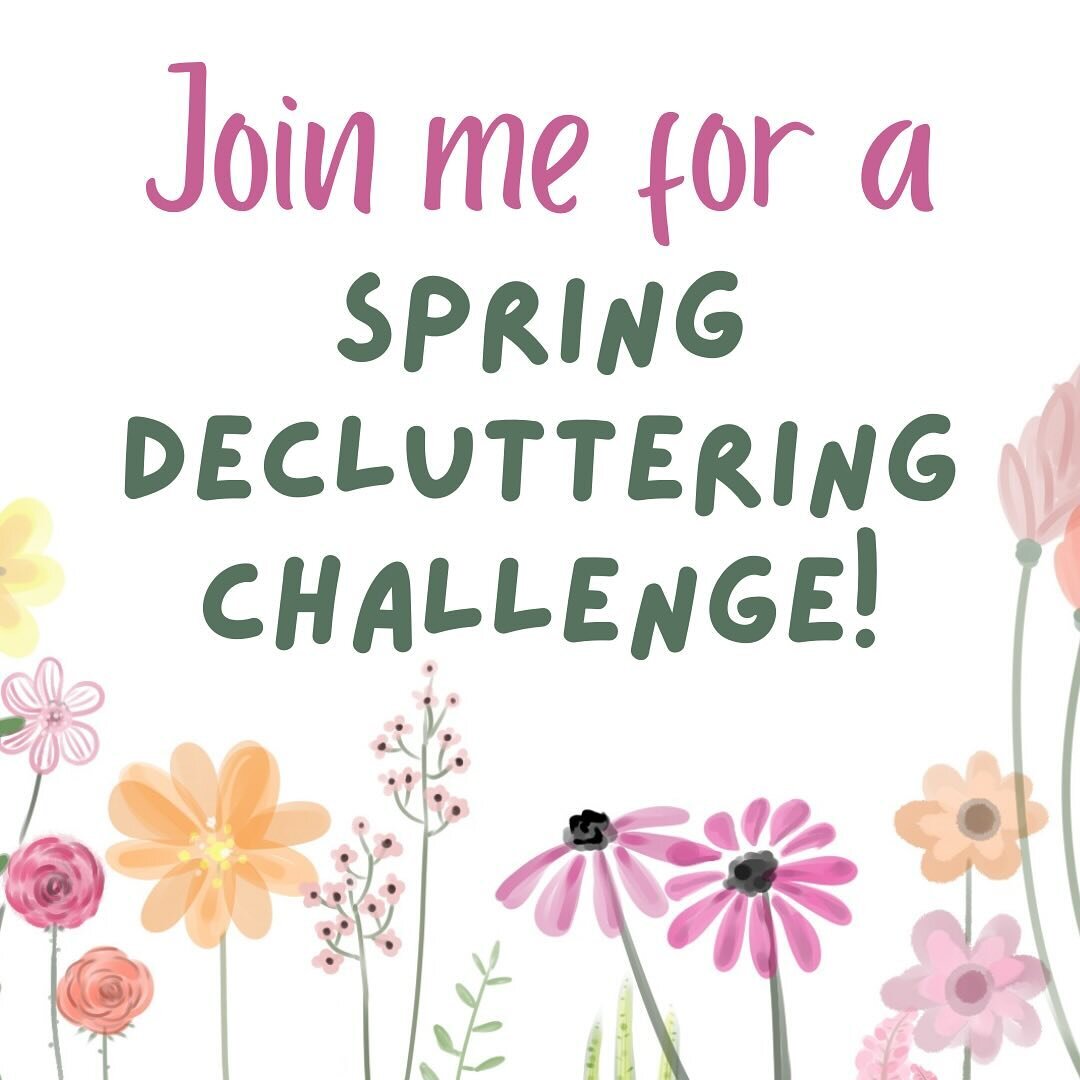 🌸 Spring is in the air and I am teeming with serotonin at the sight of my yard waking up!

Do you want to spend more time enjoying the sunshine and less time feeling overwhelmed by your space? Join me for a decluttering challenge and get a fresh sta