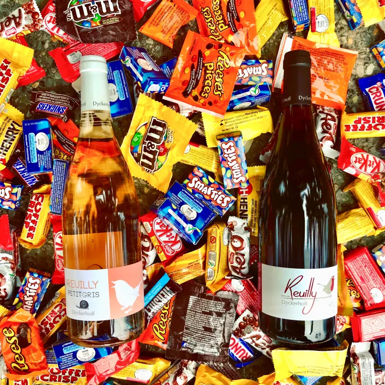 French wine paired with halloween candy