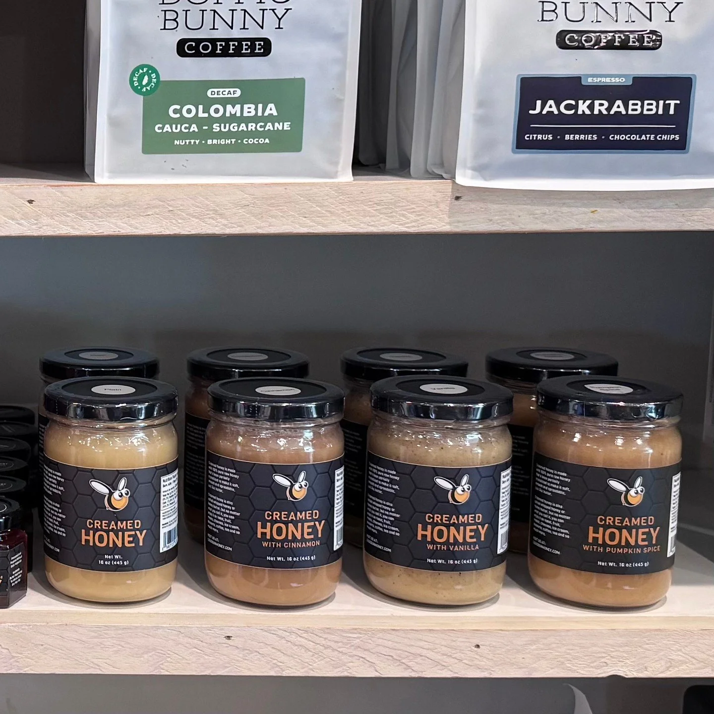 As promised, creamed honey flavors are now available at @doppiobunny in Purcellville!!! Enjoy cinnamon, vanilla or pumpkin spice. 3 more flavors coming next week. Get &lsquo;em while they&rsquo;re hot. #loudouncounty #purcellvilleva