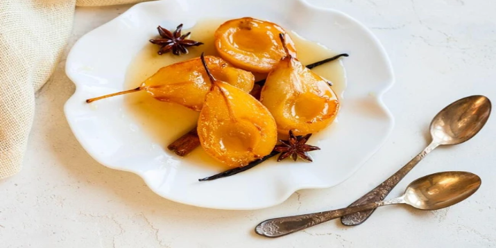 Honey-Poached Pears