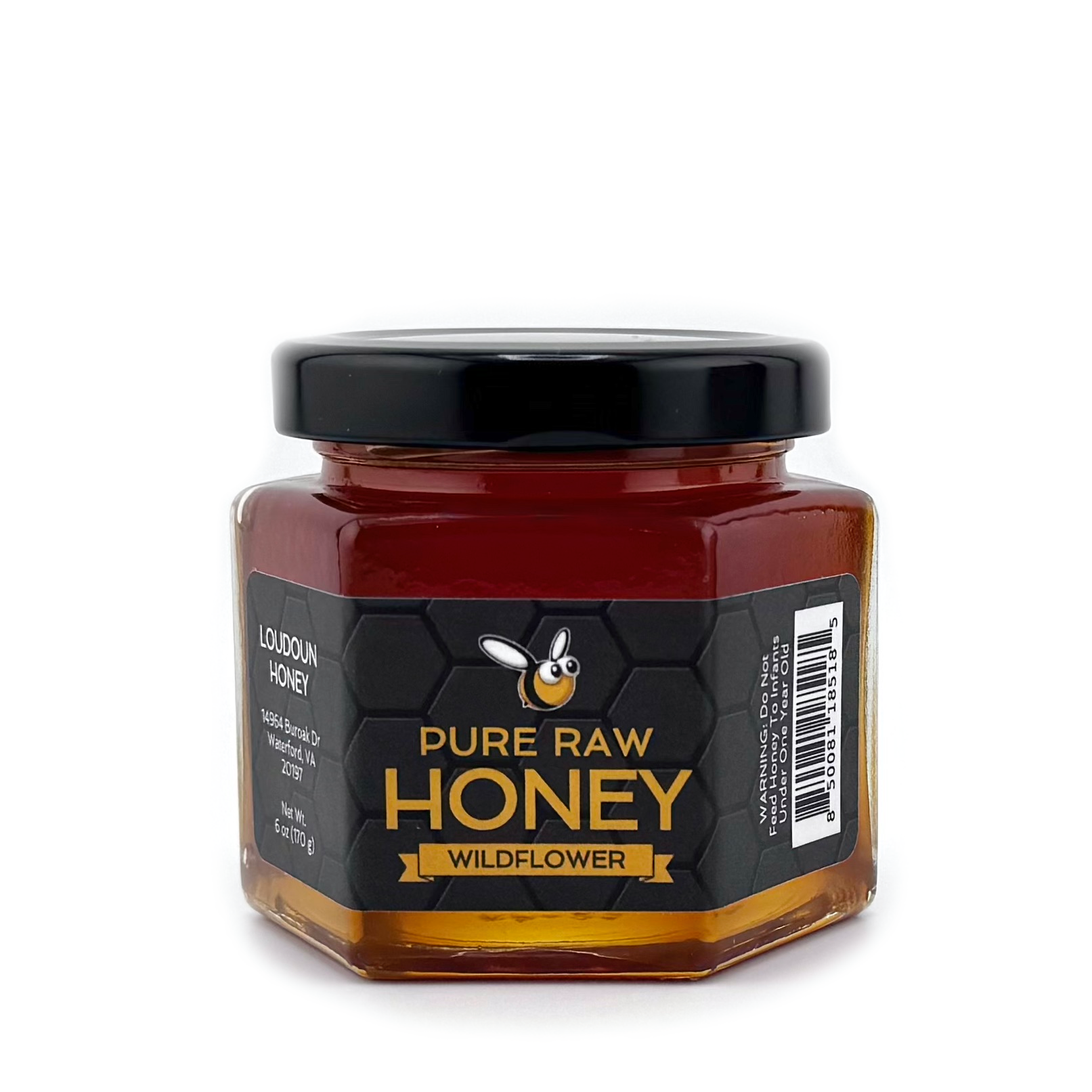 Wildflower Honey - 6oz Hex Jar