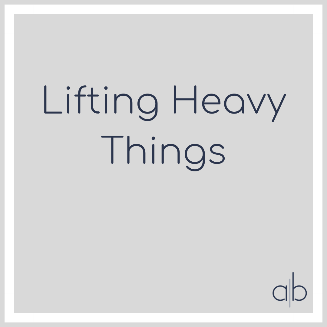 Lifting Heavy Things