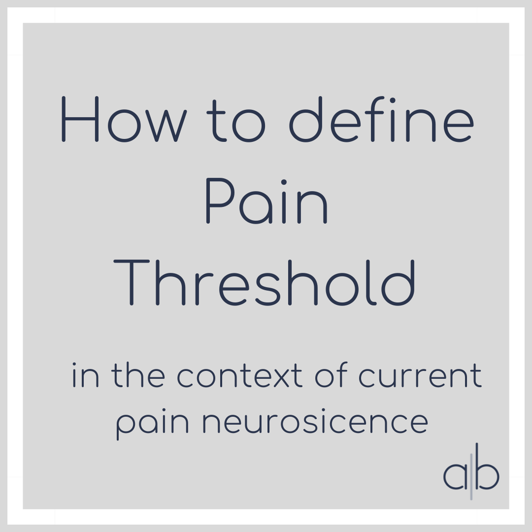 How do we define Pain Threshold 