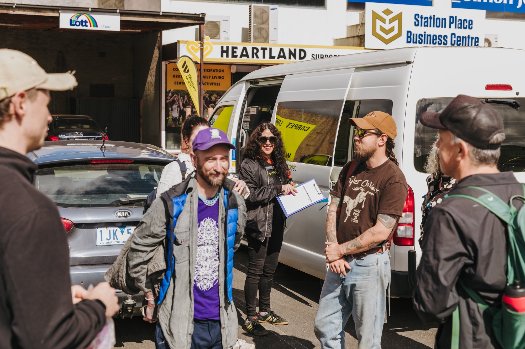 'Becoming Wetland' a collaboration with Lhotse Colins, a field trip to the Cheetham Wetlands supported by Wyndham City Coucil. Photo by Matto Lucas curtesy of Wyndham City Council. 