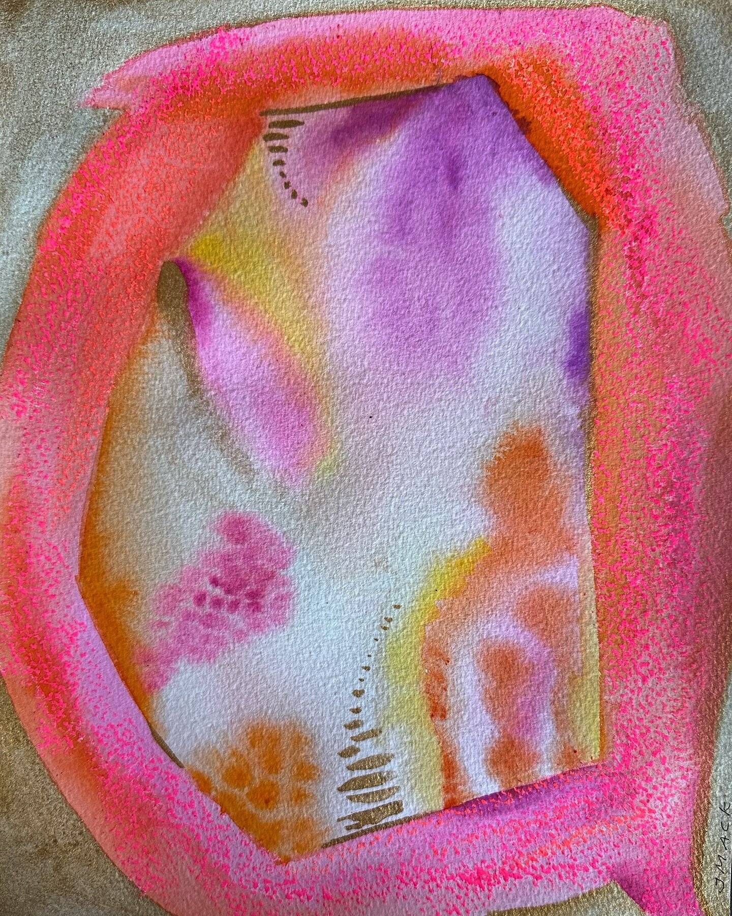 Desert placenta, 2023
Oil pastel + watercolor + sun 
&bull;
#postpartum #abstractart #placenta #afterbirth #healing