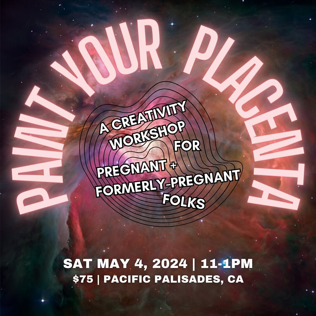 Over the past year, creativity for me &mdash; specifically  painting placentas &mdash; has been a crucial way to process + make meaning of my pregnancy + birth. 

I&rsquo;m thrilled + honored to offer an opportunity for you to explore the same. 🚀✨

