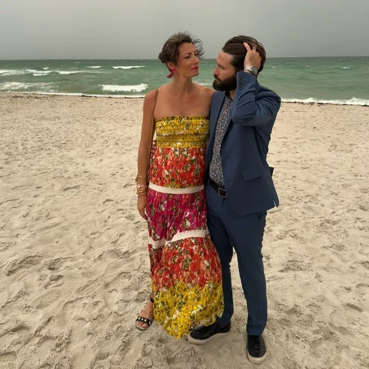 Got a little windblown in Miami for @visitorsound 💘 @junglecatlighting + it felt goooood. Love is stormy! ⛈️🩶🌈