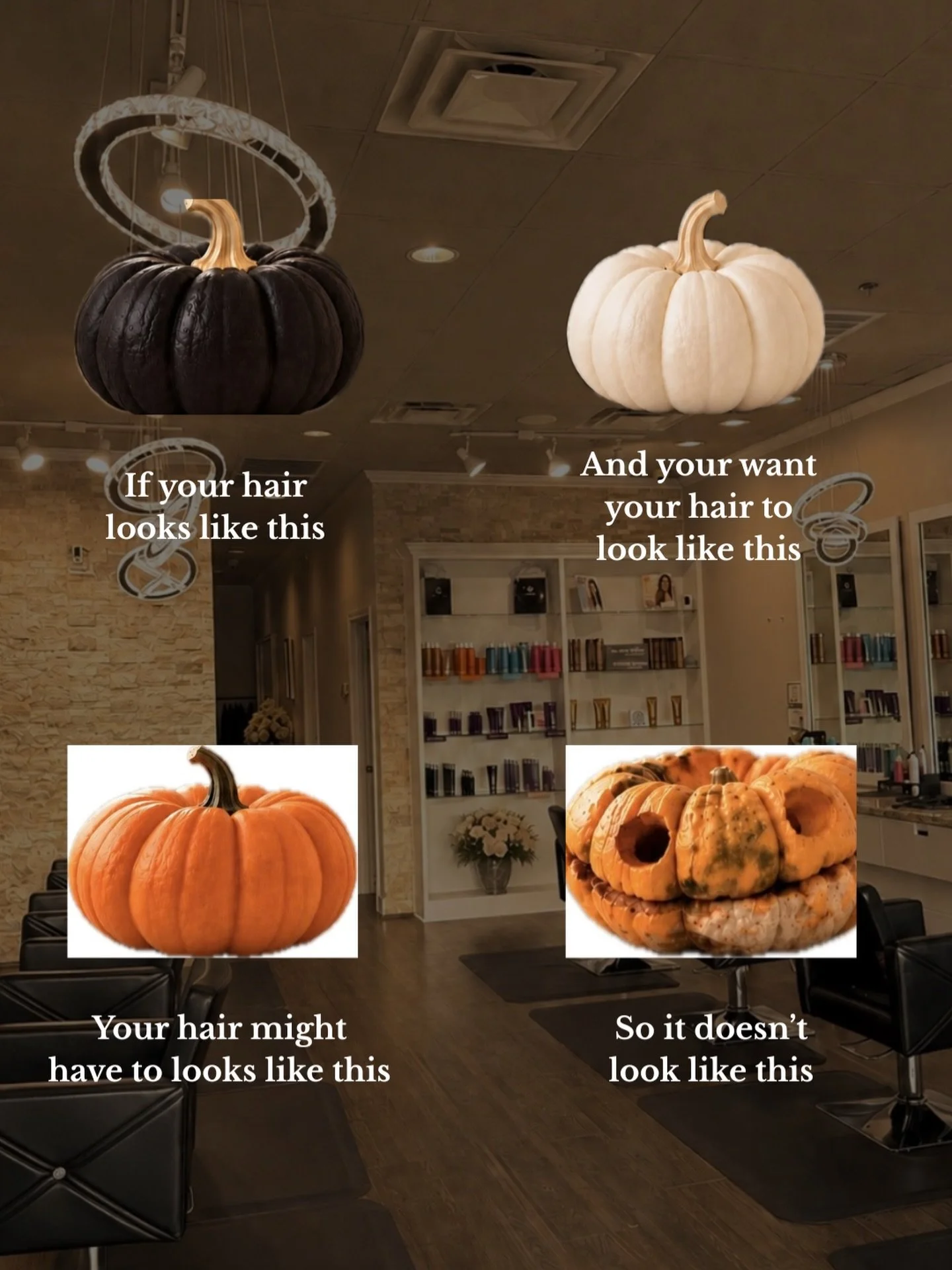 🎃 Hair transformations take time! 🎃

Going from dark to light isn&rsquo;t always a one-session process. Sometimes your hair has to go through a little &ldquo;pumpkin stage&rdquo; before we can safely reach your dream blonde. 🤎➡️🧡➡️🤍

Pani Style 