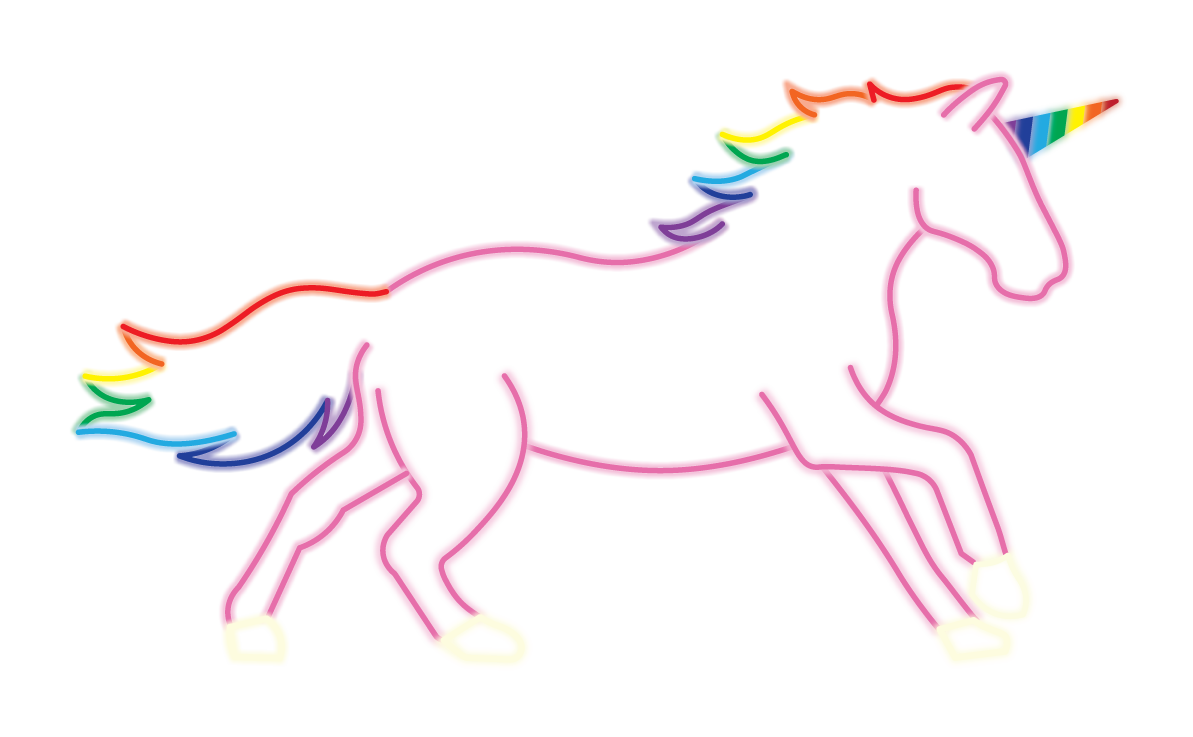 Galloping Unicorn (Design Mock Up) - RGG & Programmable neon