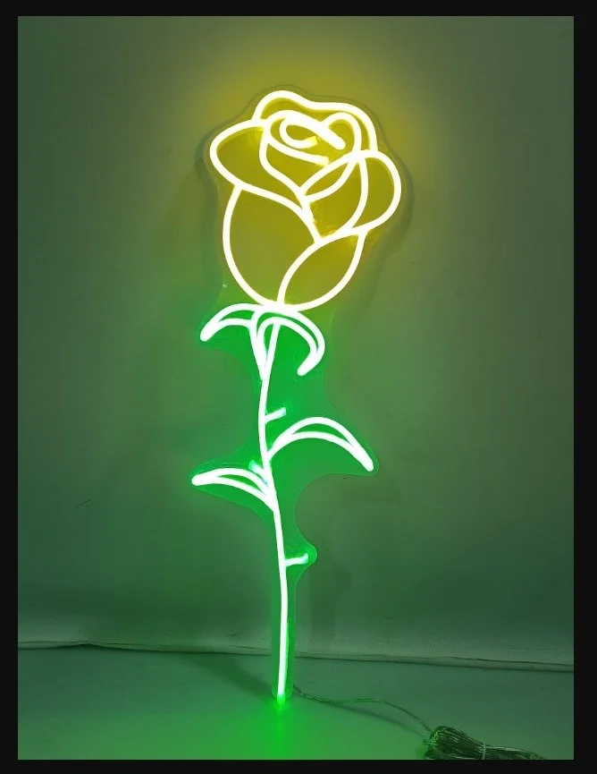 PERSPEX YELLOW ROSE