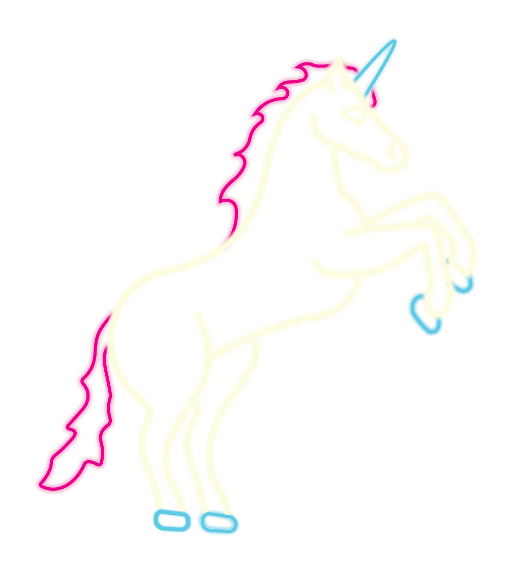Rearing Unicorn (Design Mock Up) - RGG & Programmable neon