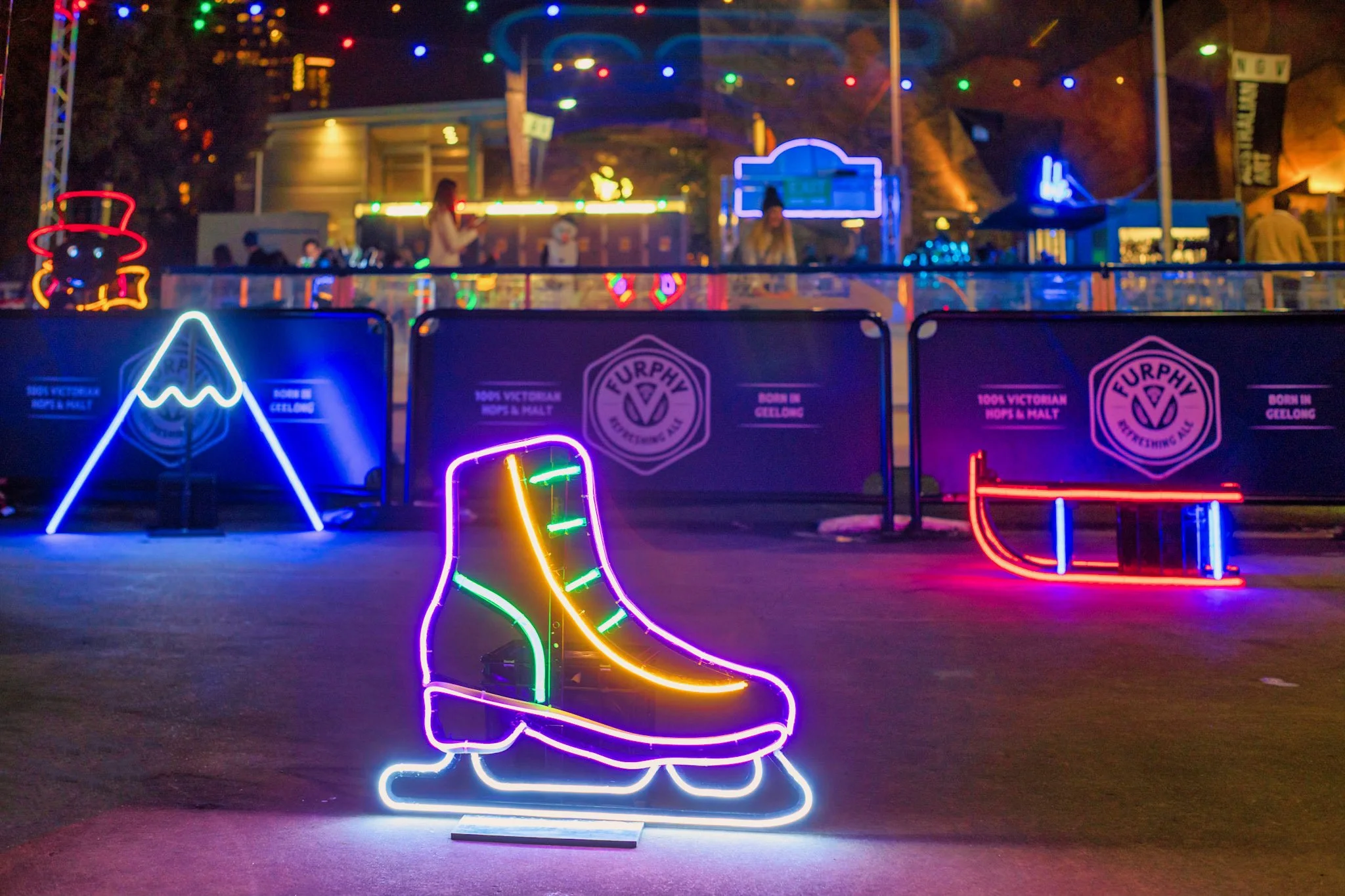 Neon Ice Skates