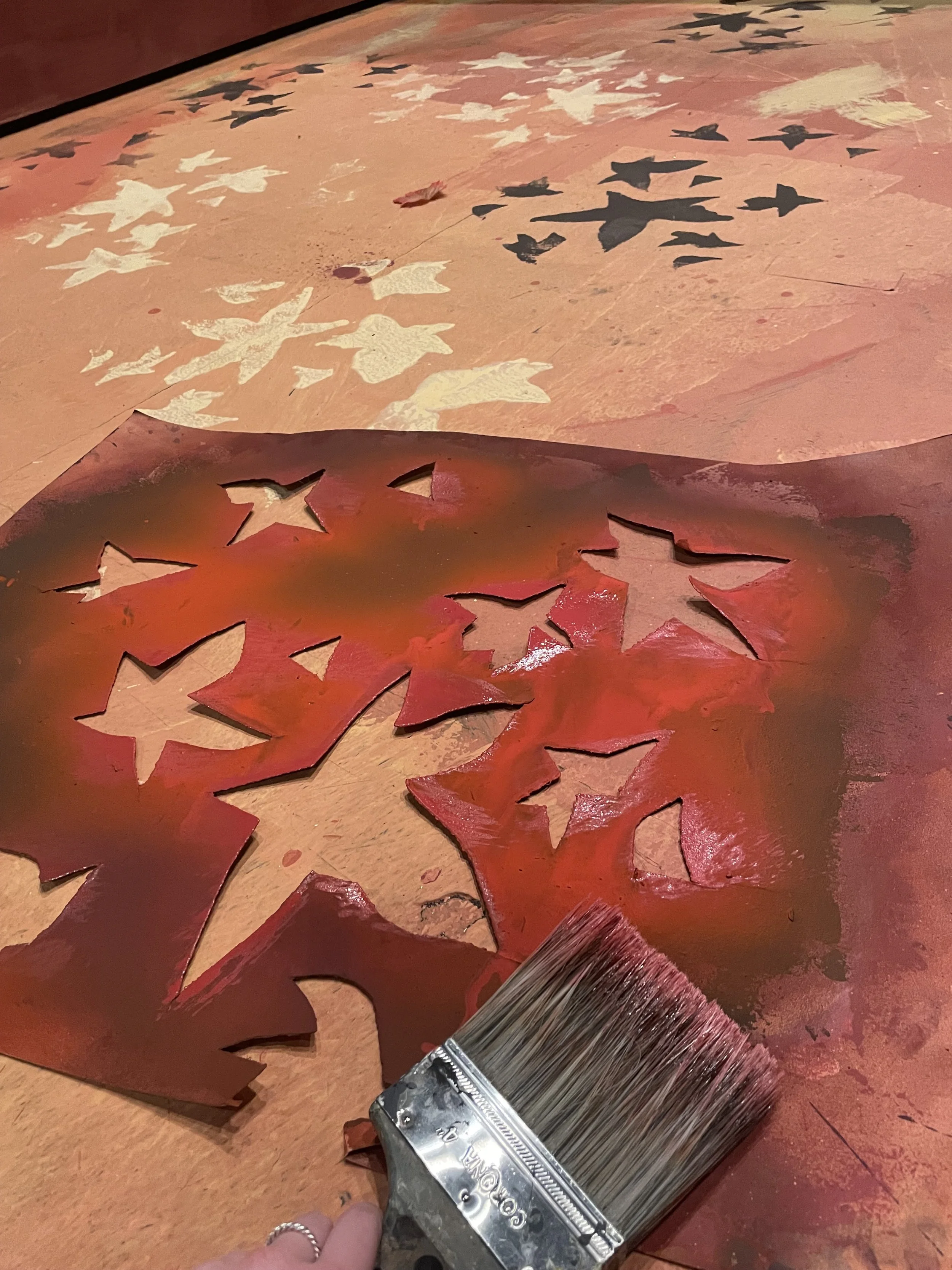 Stencil Floor Treatment