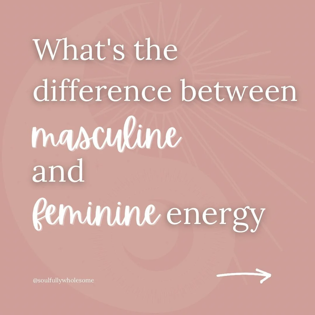 The difference between masculine &amp; feminine energy ✨ knowing what this looks like can help us tremendously on how we want/need to live day to day.

I will be talking more about this topic, so if it interests you follow along!!