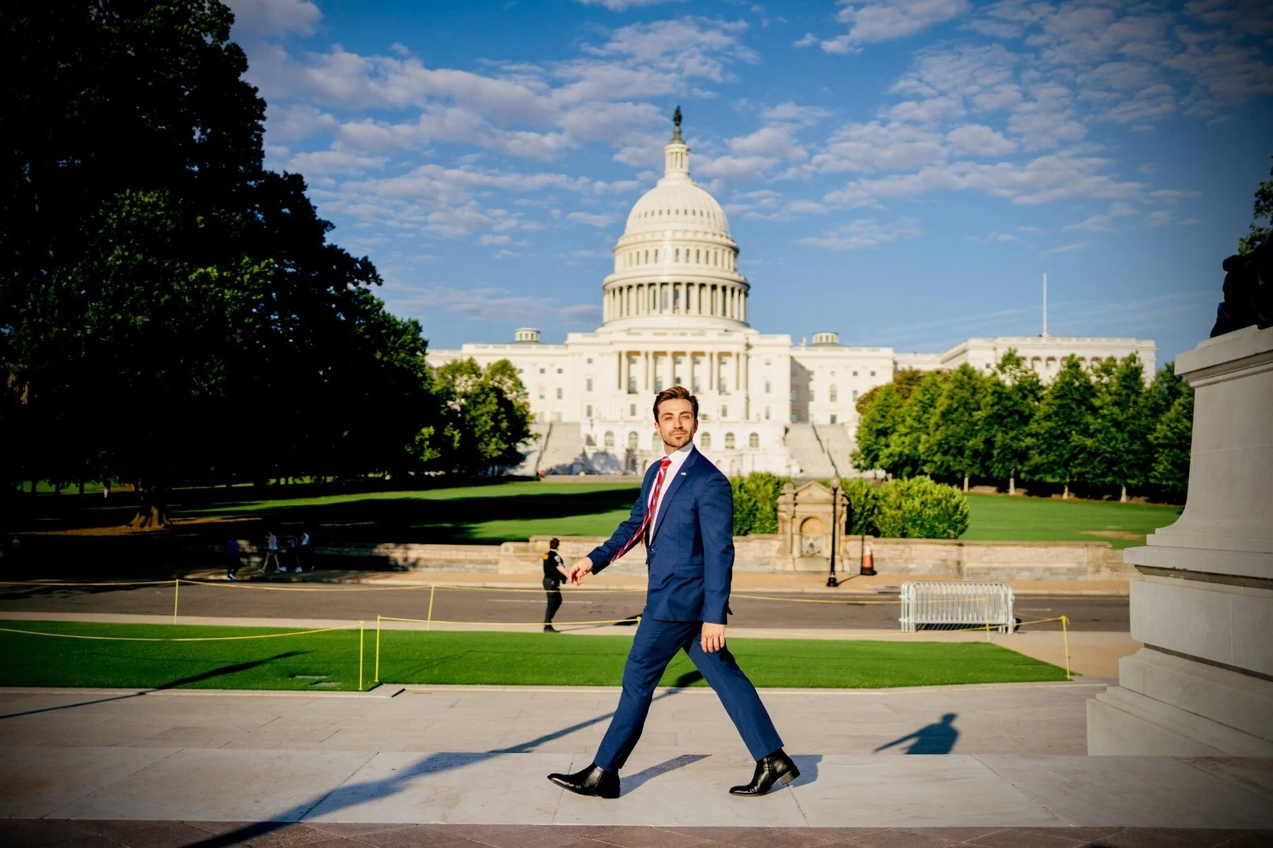 James Roldan, MD walking in front of the United States Capitol during family medicine advocacy work in Washington, D.C.