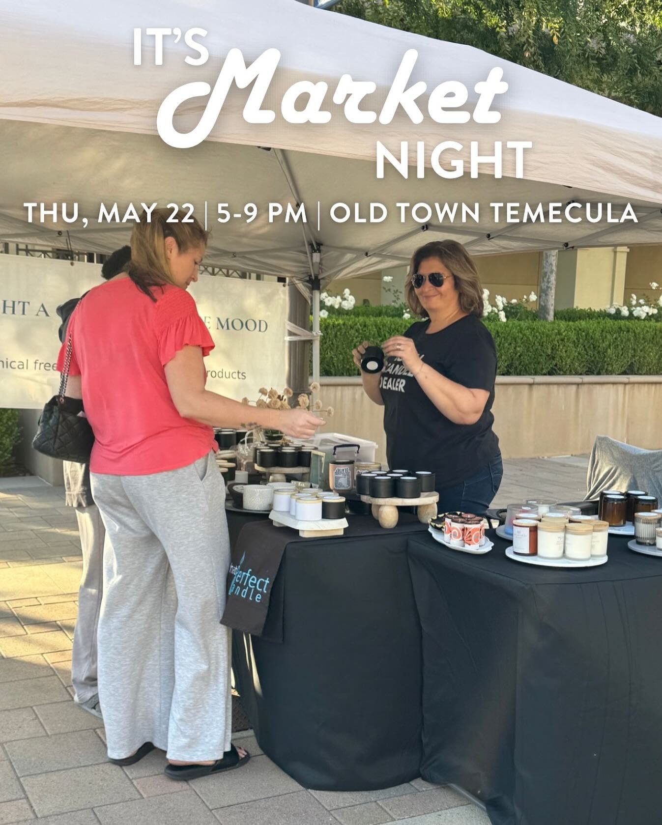 It&rsquo;s market night! 🌅🛍️

🎶🍴Join us for an evening filled with live music, delicious food, and fantastic local vendors!

⏰ 5-9 PM
📍 Town Square Park (41000 Main Street). 
#temecula #oldtowntemecula #shopsmall #shopsmalltemecula #temeculamusi