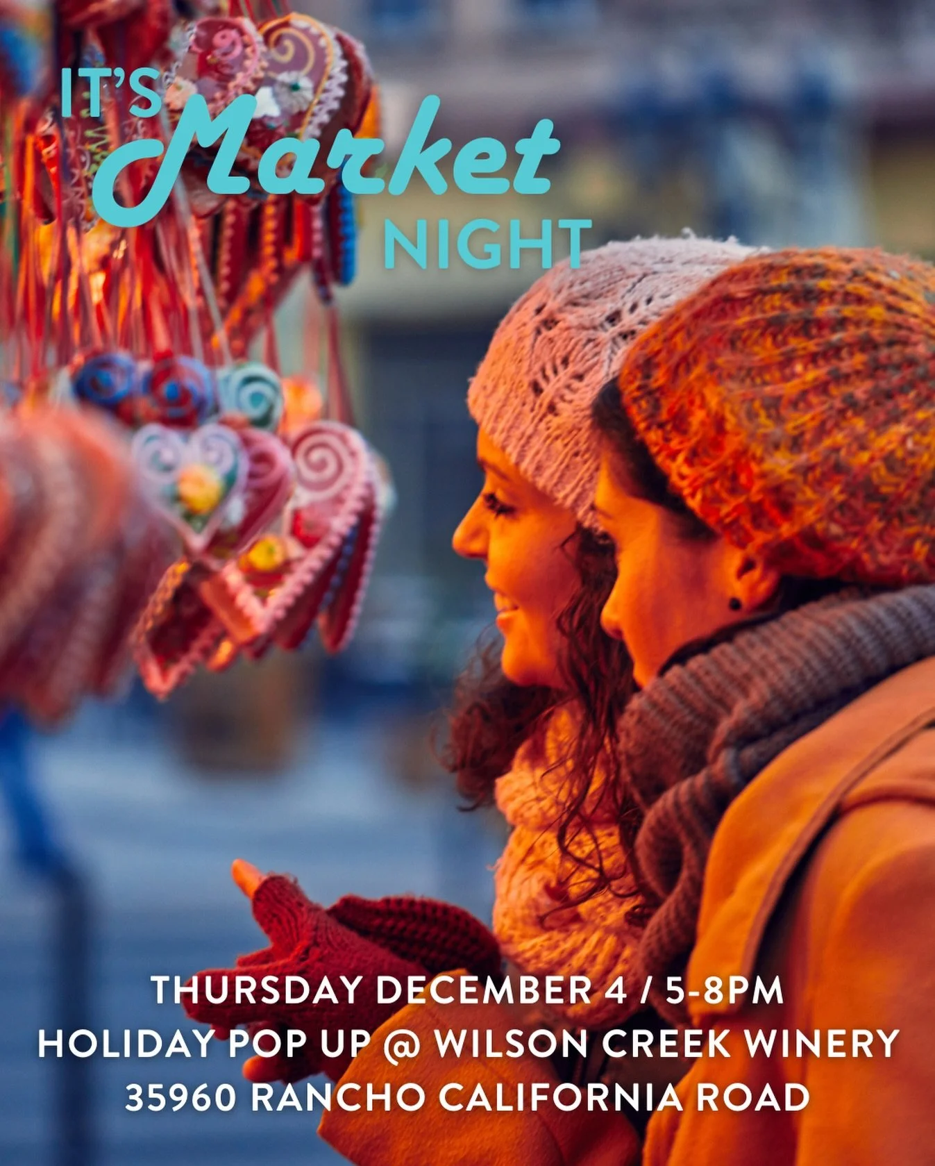 ✨ It&rsquo;s Market Night! ✨
Join us at the Temecula Sunset Market Holiday Pop-Up from 5&ndash;8 PM at Wilson Creek Winery! 🍷🎄
Get in the holiday spirit with shopping, wine, hot cocoa, delicious bites, and of course&hellip; SANTA! 🎅✨
We can&rsquo;