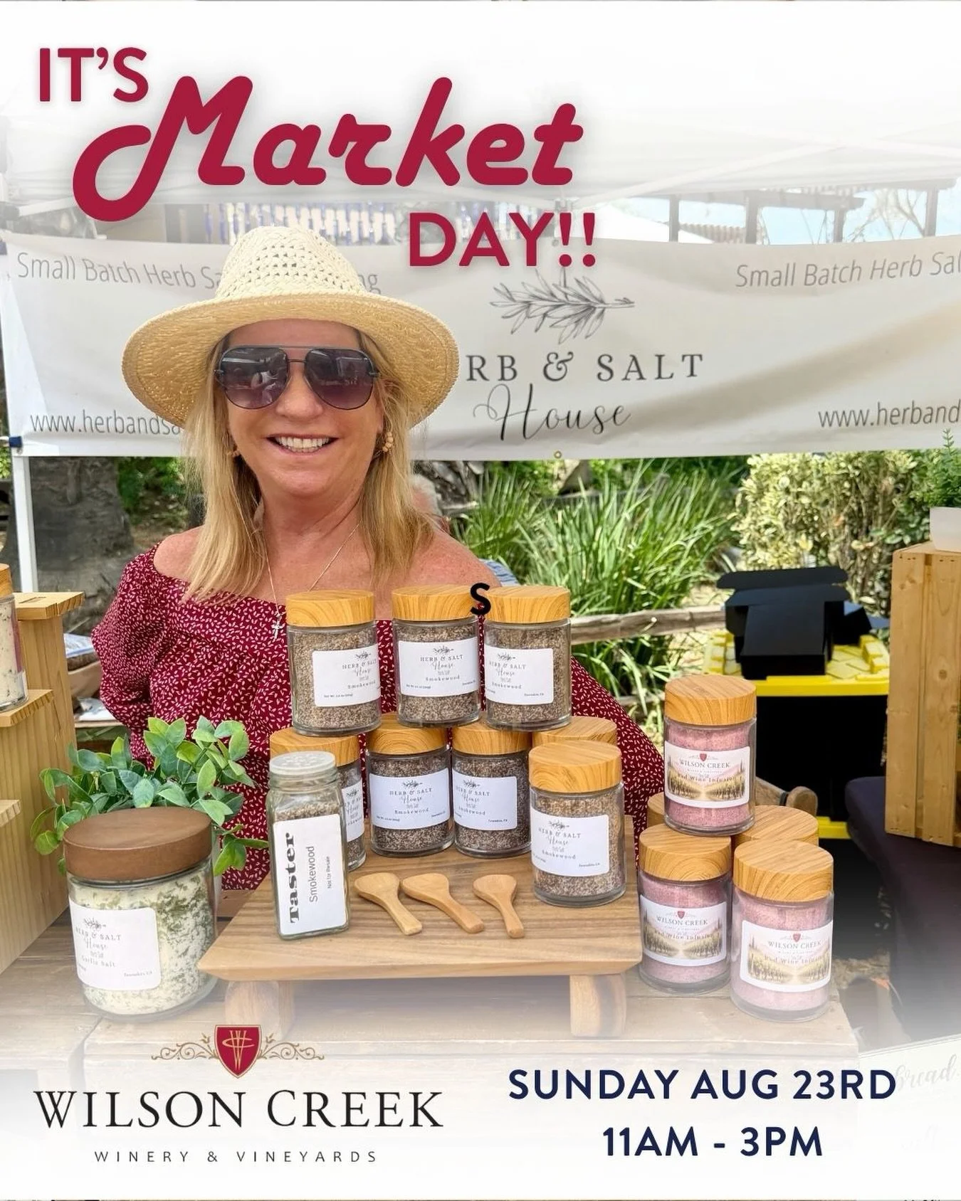 ☀️🍷✨ IT&rsquo;S MARKET DAY!! ✨🍷☀️

The wait is over &mdash; Temecula Sunset Market is happening TODAY at Wilson Creek Winery! 🎉🛍️🍇

Come spend your Sunday with us in beautiful Temecula Wine Country for an afternoon of shopping, sipping, sunshine