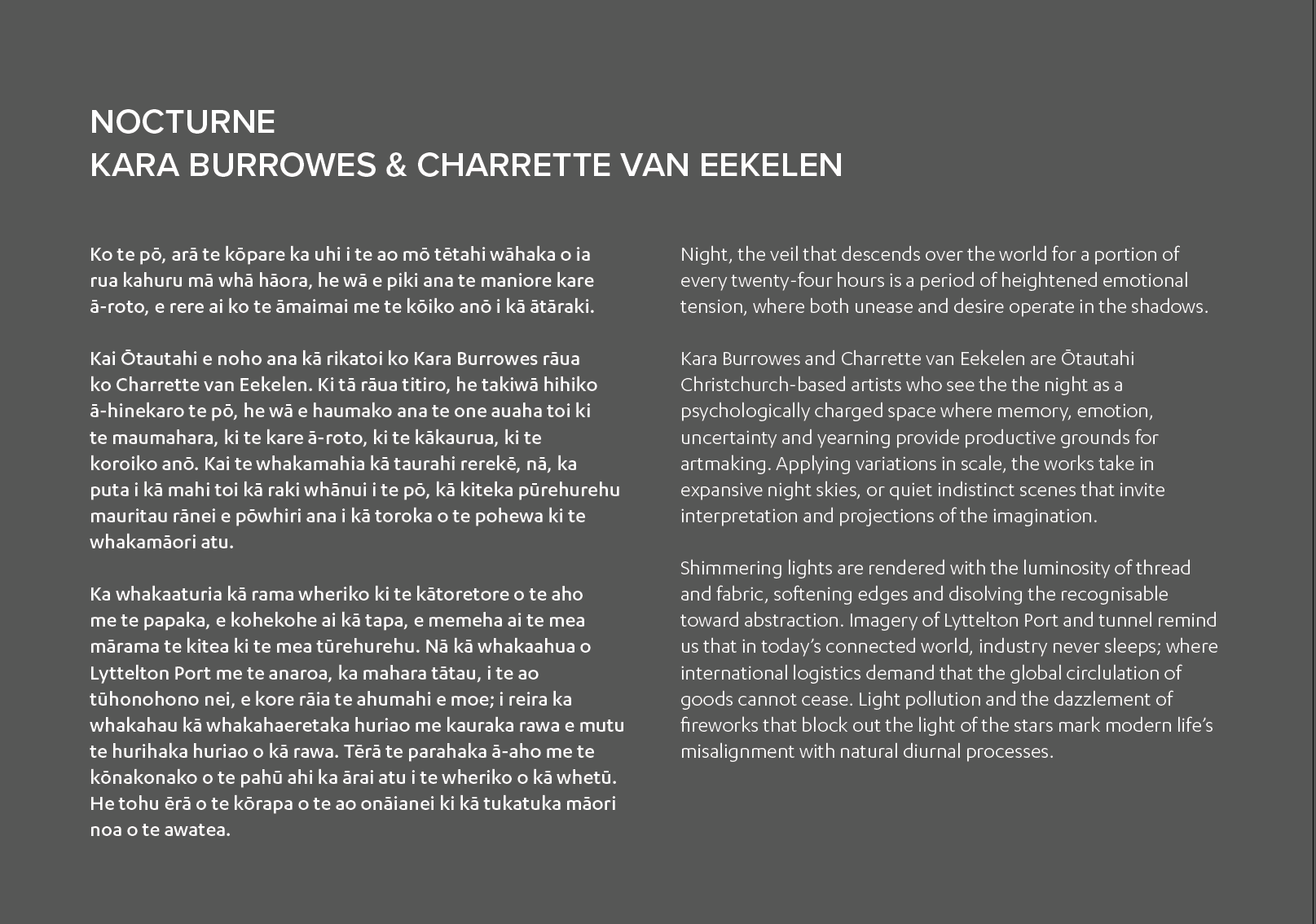 Wall text for 'Nocturne.'