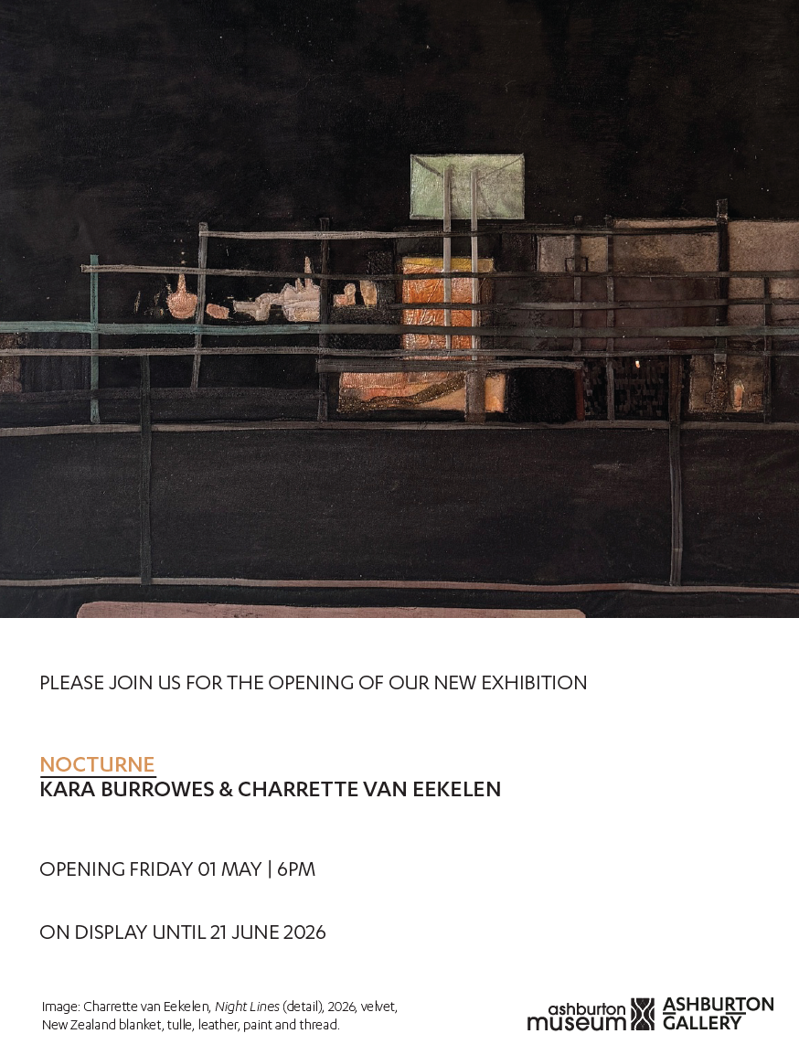Invite to 'Nocturne.' Image is 'Night Lines.'