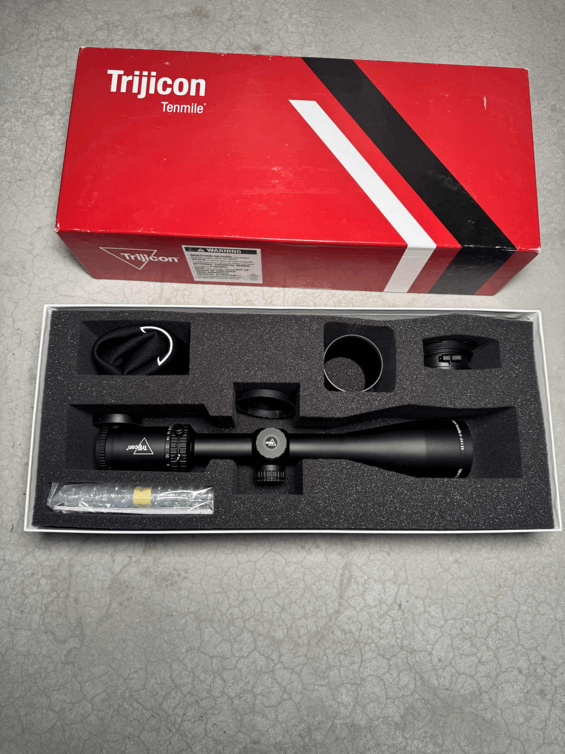 Trijicon Tenmile 6-24x50mm Riflescope SFP 30mm Tube Red LED Dot (MRAD): New Open Box
