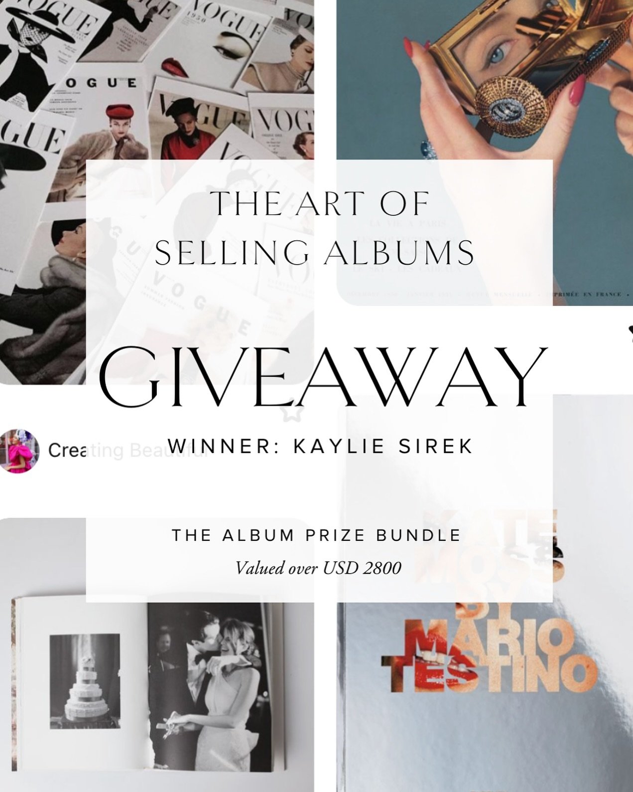 Congratulations Kaylie Sirek for winning the Album bundle! 

Thank you to all of you who entered! 

If you&rsquo;re still interested in jumping on the early bird offers you have until tomorrow night! 

Oh and&hellip;.I&rsquo;m adding a 🍬 sweetener🍬