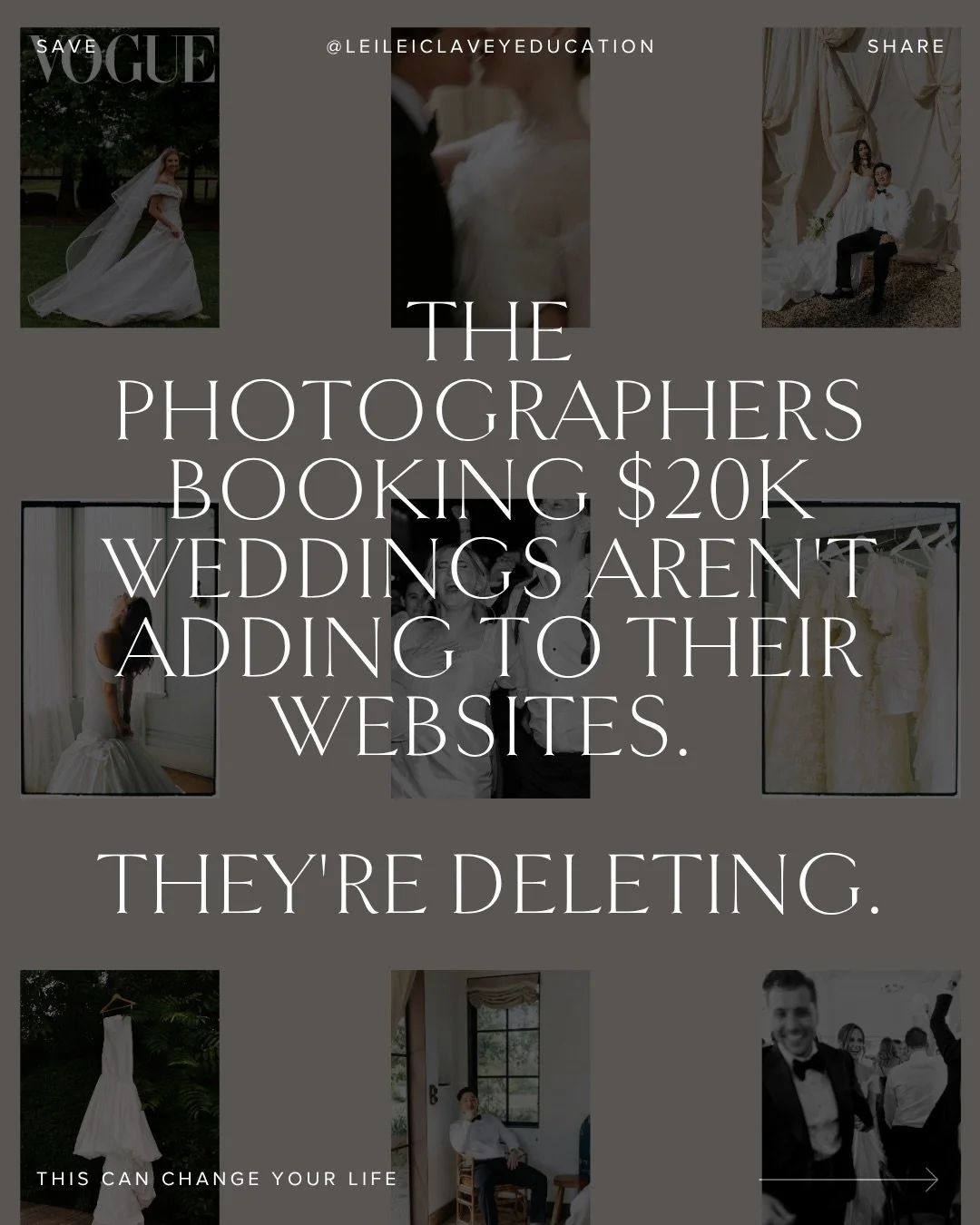 Six years ago I was charging around six thousand a wedding. Now I average fourteen thousand plus. My work grew up long before my website did, and I think that gap is quietly costing more photographers than they realise.

Here is what changed my mind: