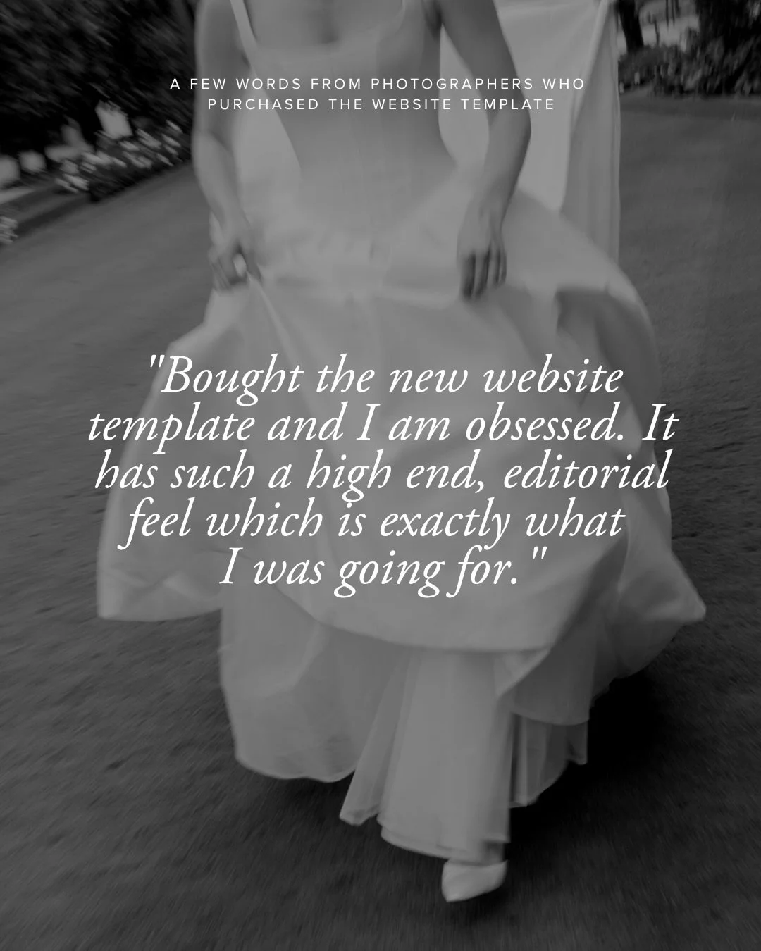 &ldquo;Such a high-end, editorial feel &mdash; exactly what I was going for.&rdquo; 

Thank you, Hayley. We loved hearing this.

It&rsquo;s what we hoped photographers would feel when they used this new template. That their website finally looks like