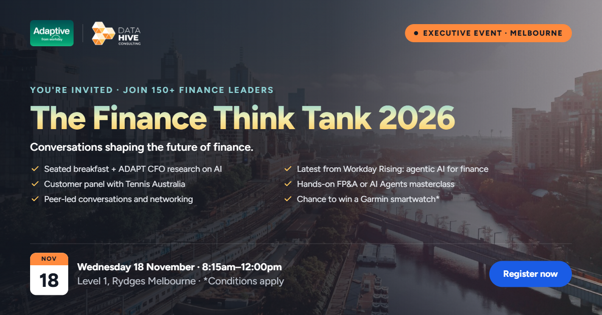 The Finance Think Tank 2026 half-day conference – by Workday - Rydges, Melbourne