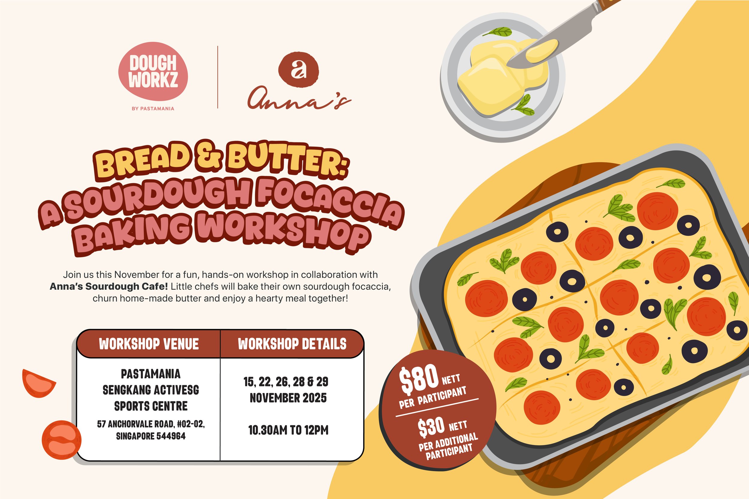 BREAD & BUTTER: A SOURDOUGH FOCACCIA BAKING WORKSHOP