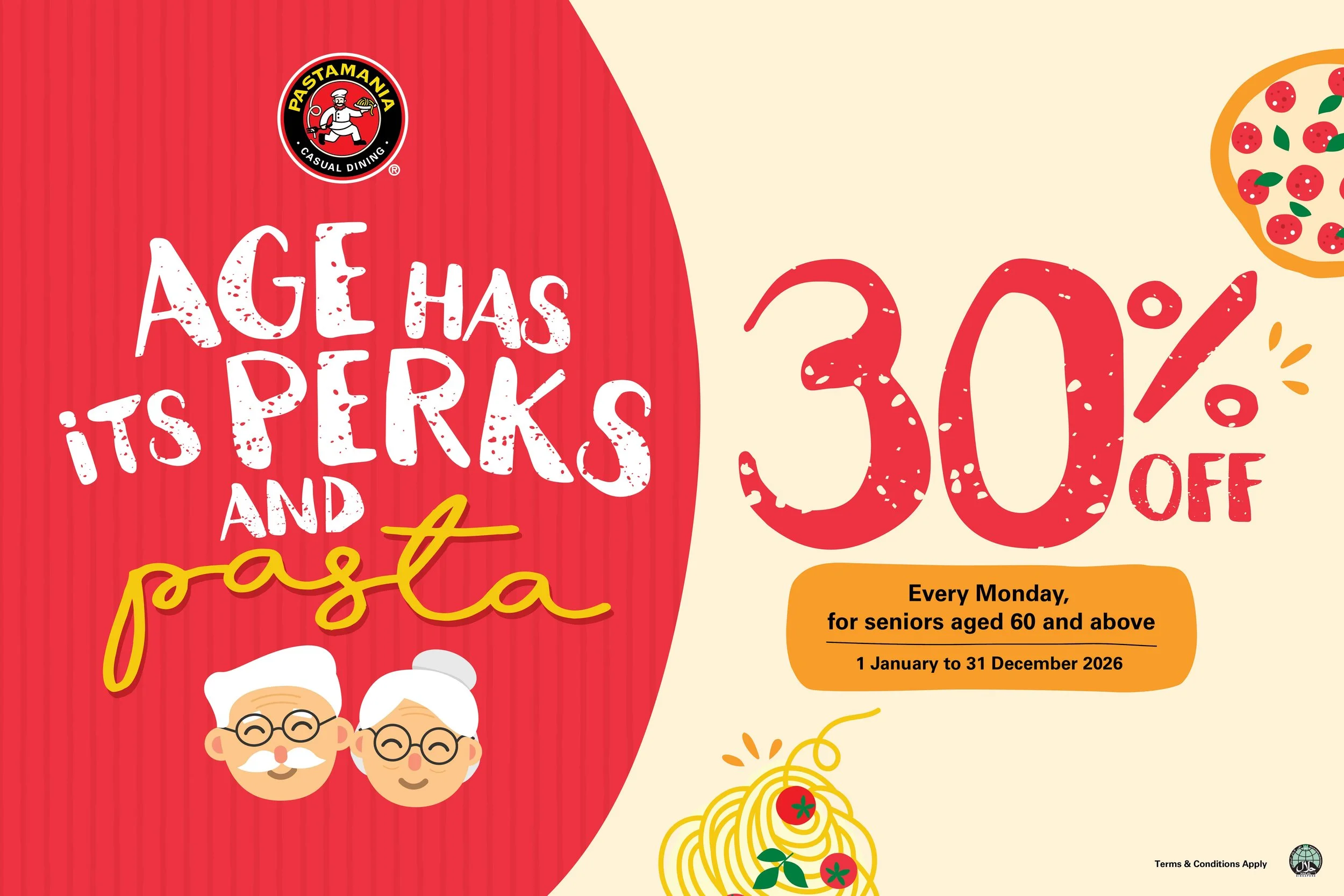 Age has its perks and pasta!