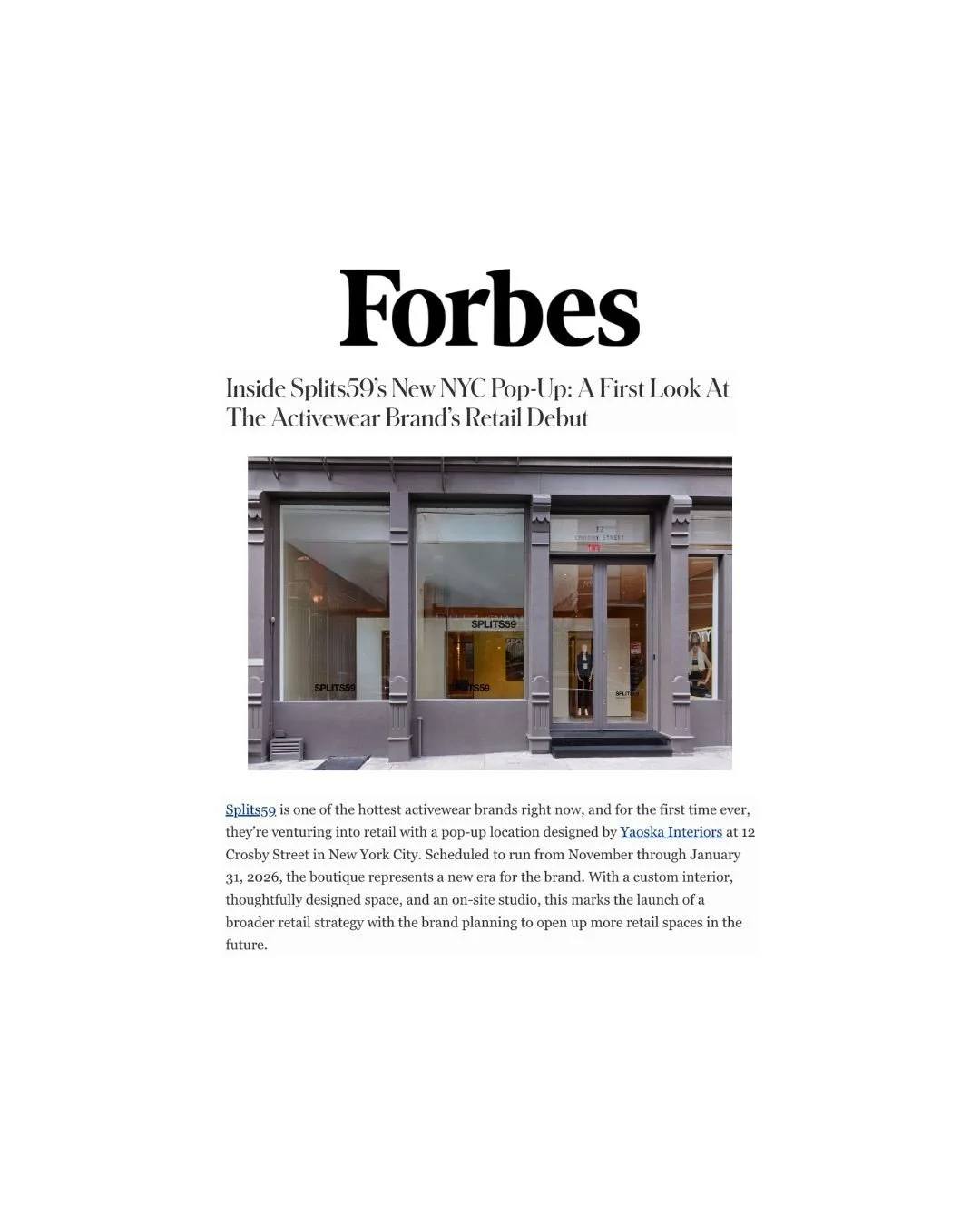 CASE STUDY: BJPR x SPLITS59

Challenge &mdash; As a Los Angeles-rooted activewear brand, Splits59 was preparing to open its first New York retail space in over 15 years. While the brand had an established West Coast presence, the challenge was increa