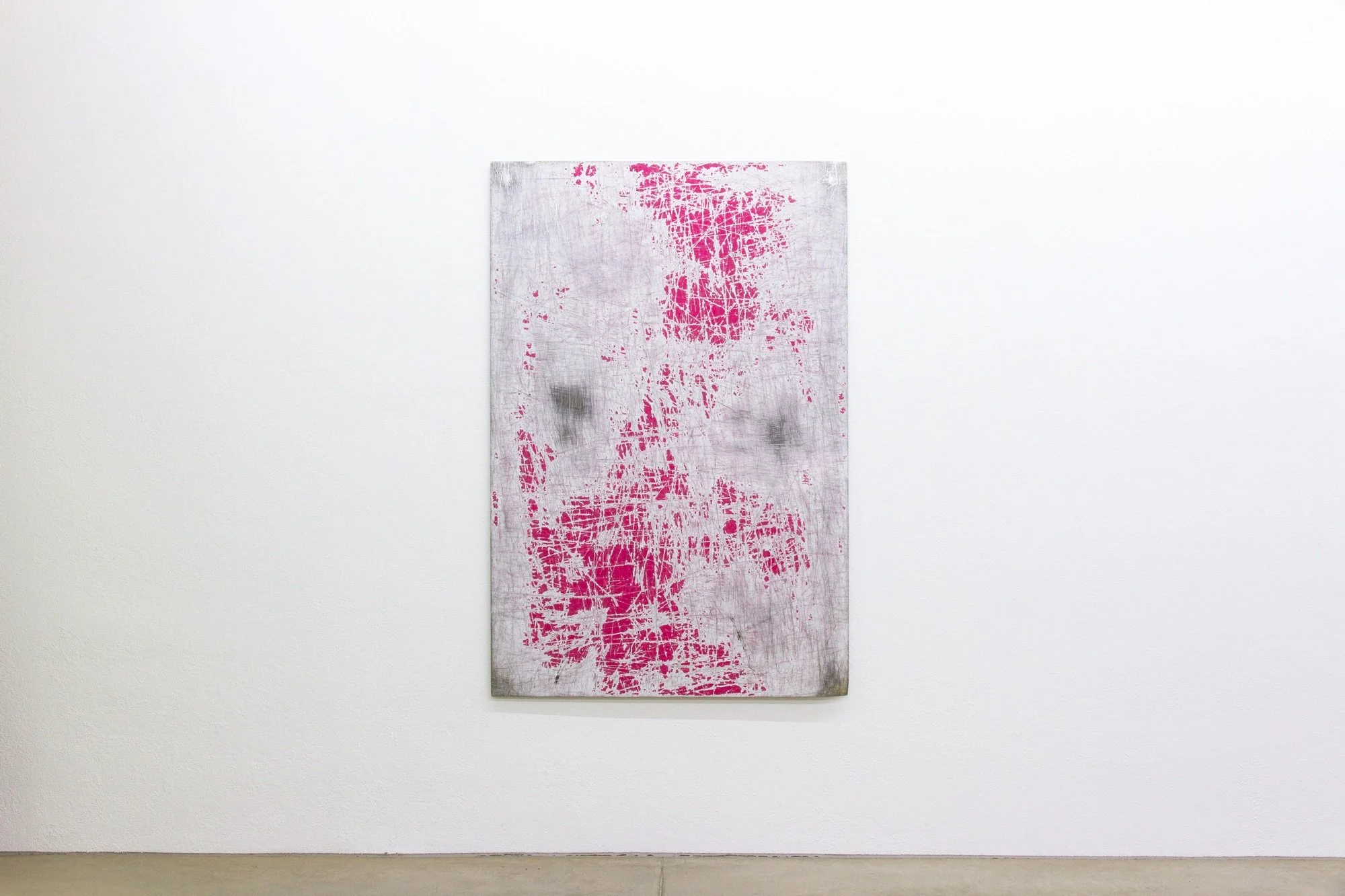 Stigmata, 2017  
Enamel paint on aluminium  
180 x 120 cm