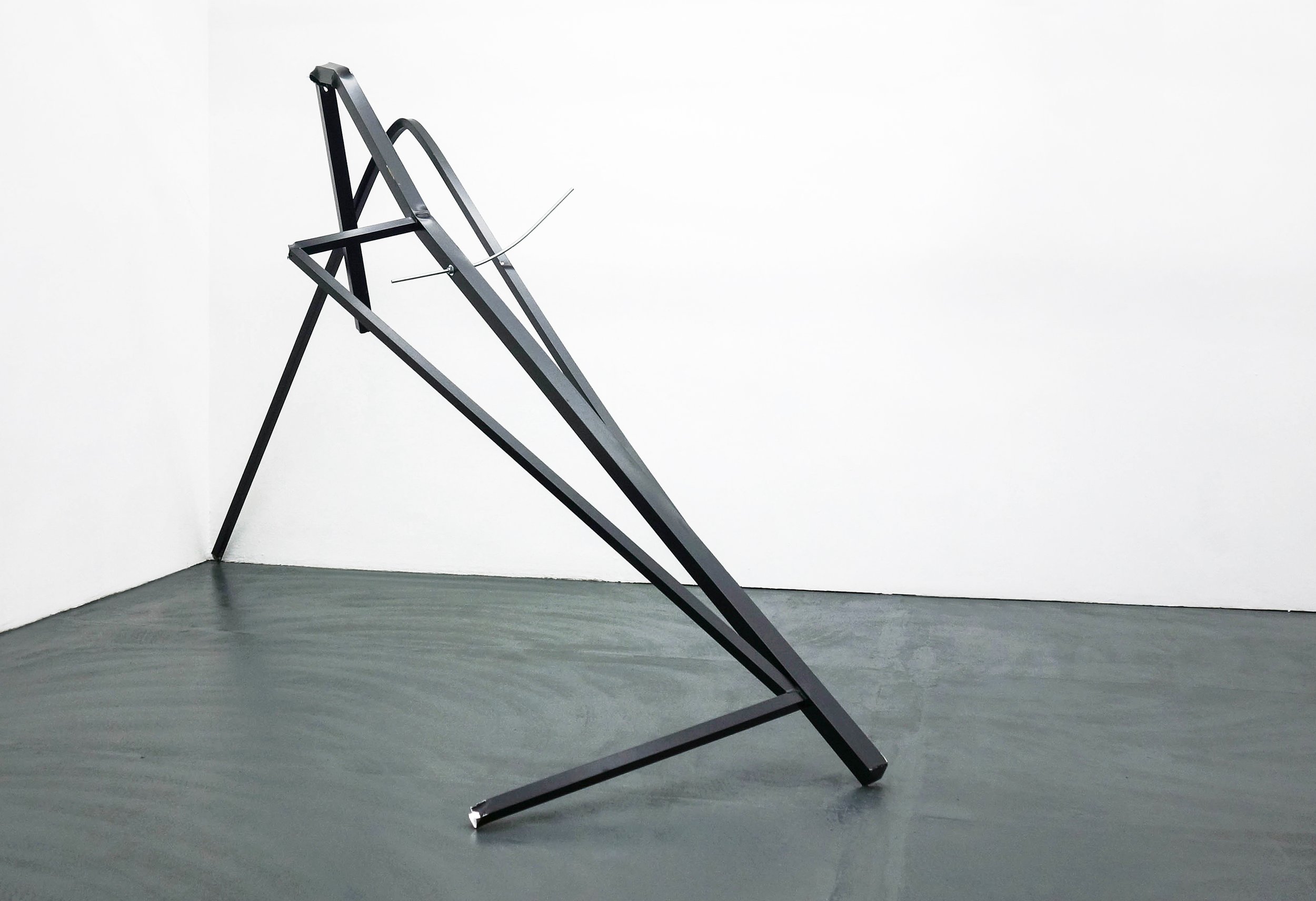 Arise, arise, 2016  
Powder coated aluminium, threaded rod  
170 x 332 x 83 cm