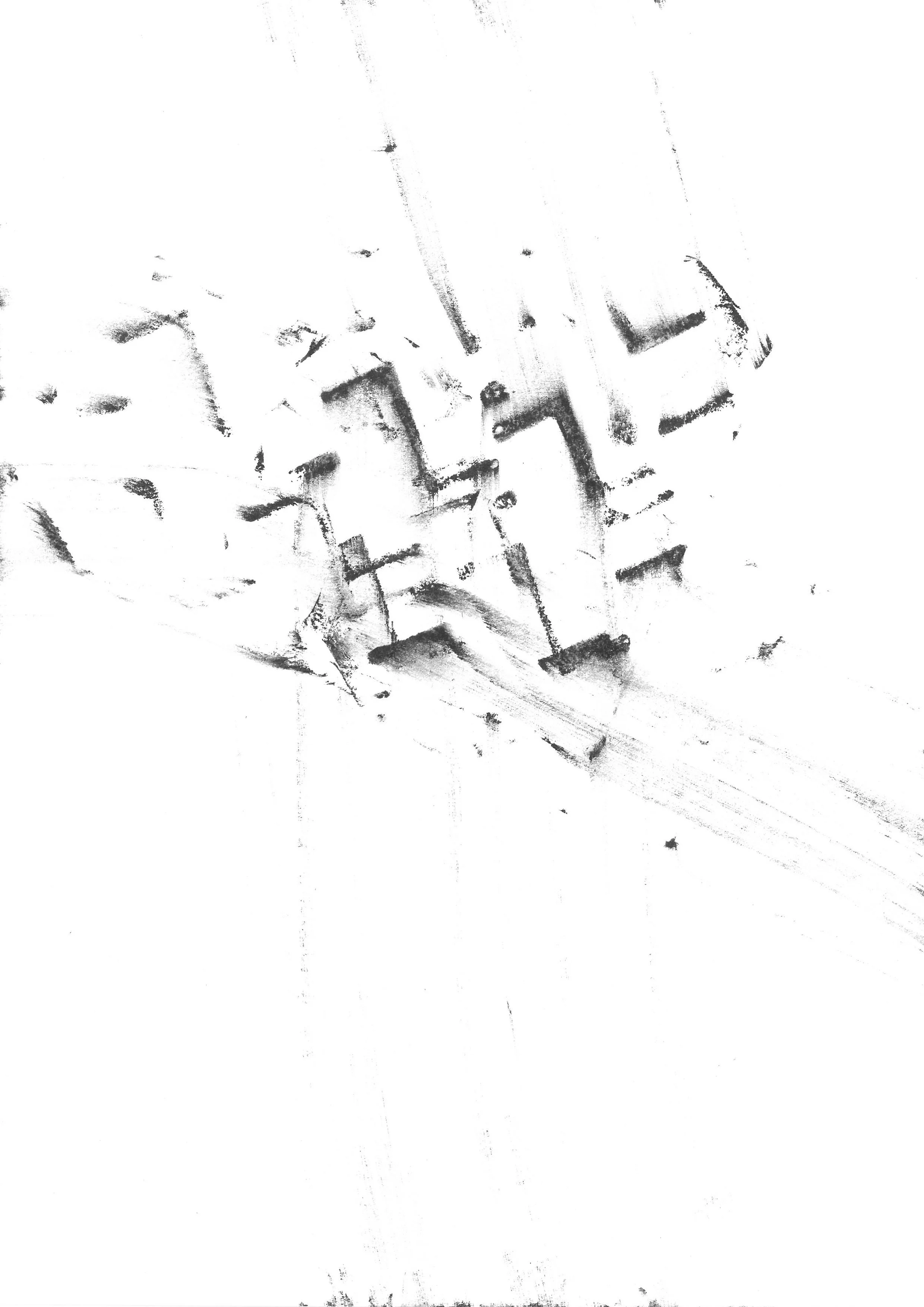 Mysterons 29, 2024  
Unique stamp print on paper    29,7 x 21 cm   Created at The Fondation CAB   Artist-in-residence, Brussels, B