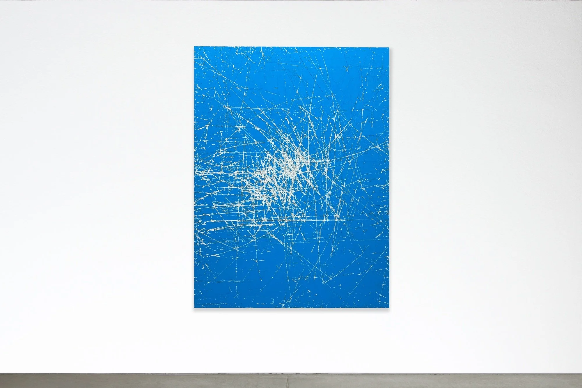 Memory, 2019  
Enamel paint on aluminium  
200 x 150 cm