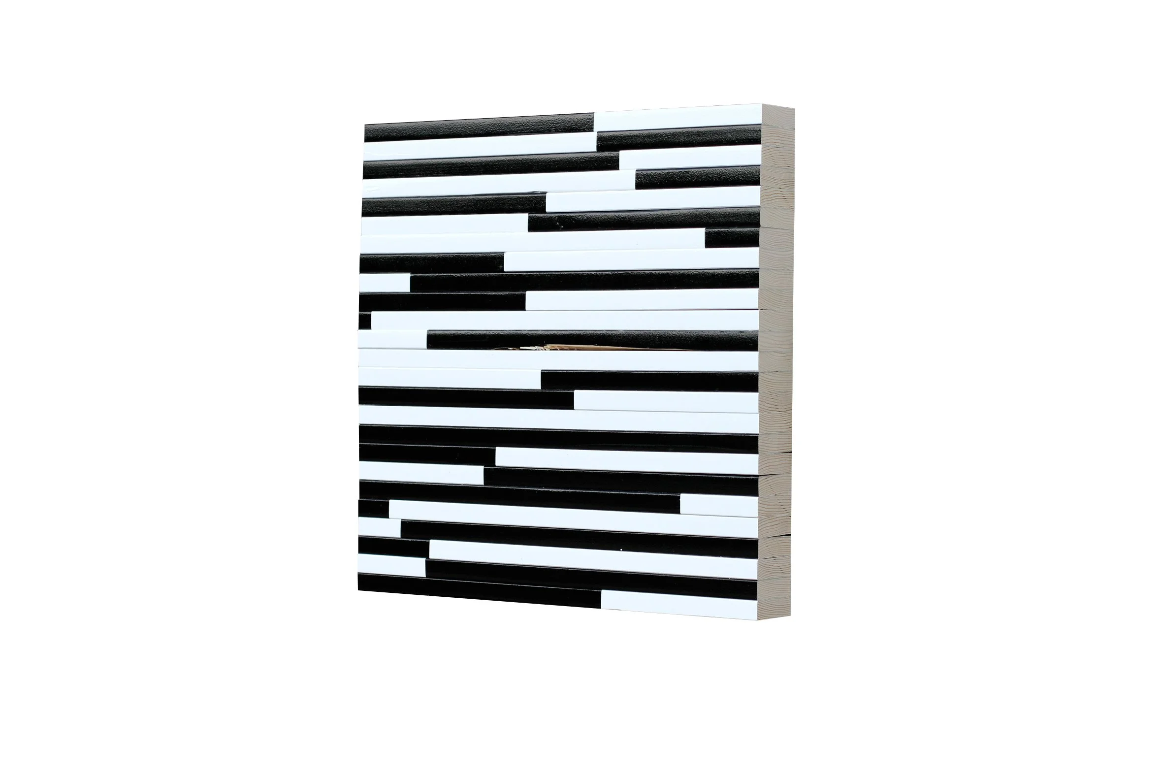 Scatterbrain 11, 2013  
Enamel paint on wood  
45 x 45 x 6 cm