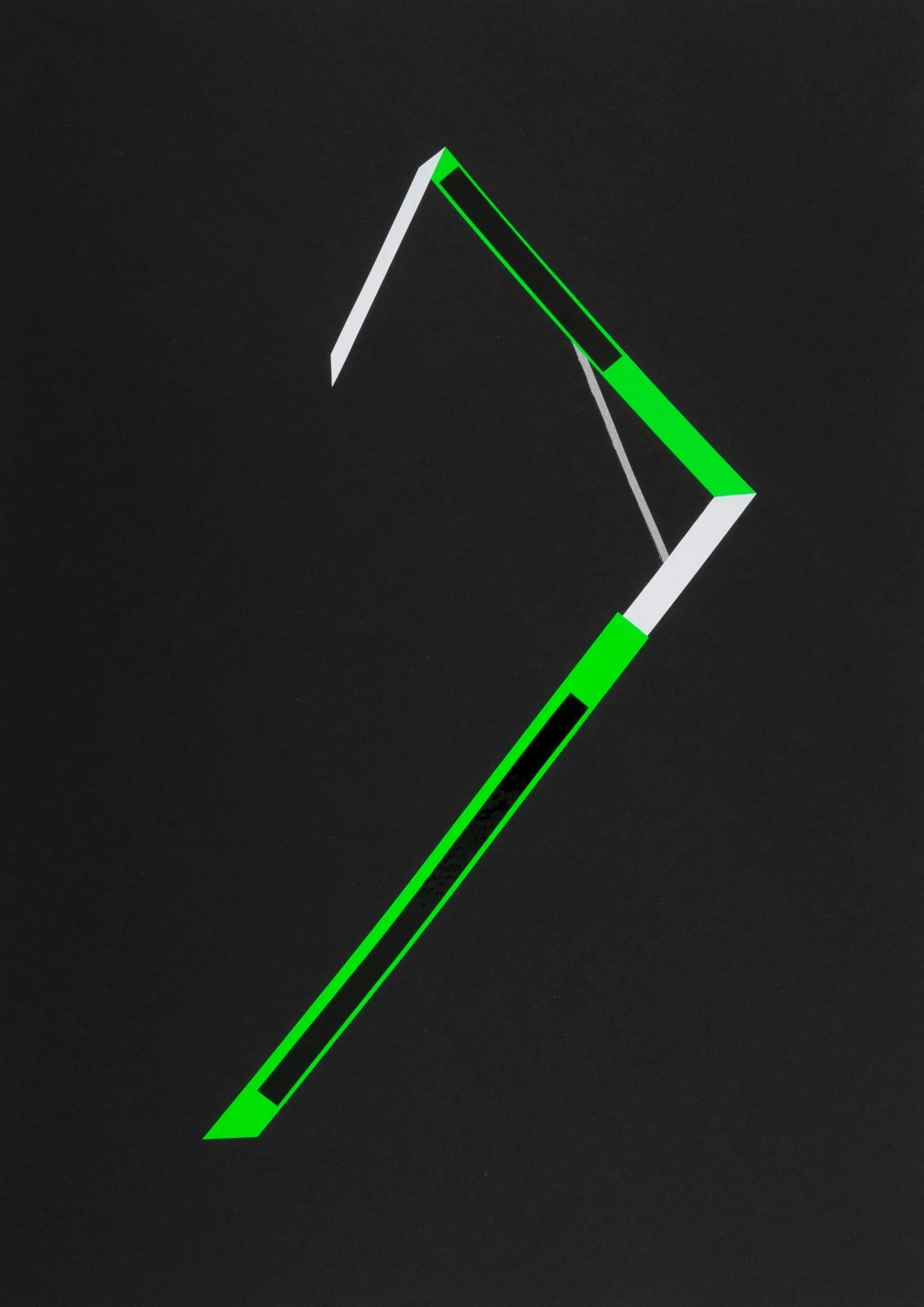 Transform (C1), 2018  
Adhesive foil on paper  
42 x 29.7 cm