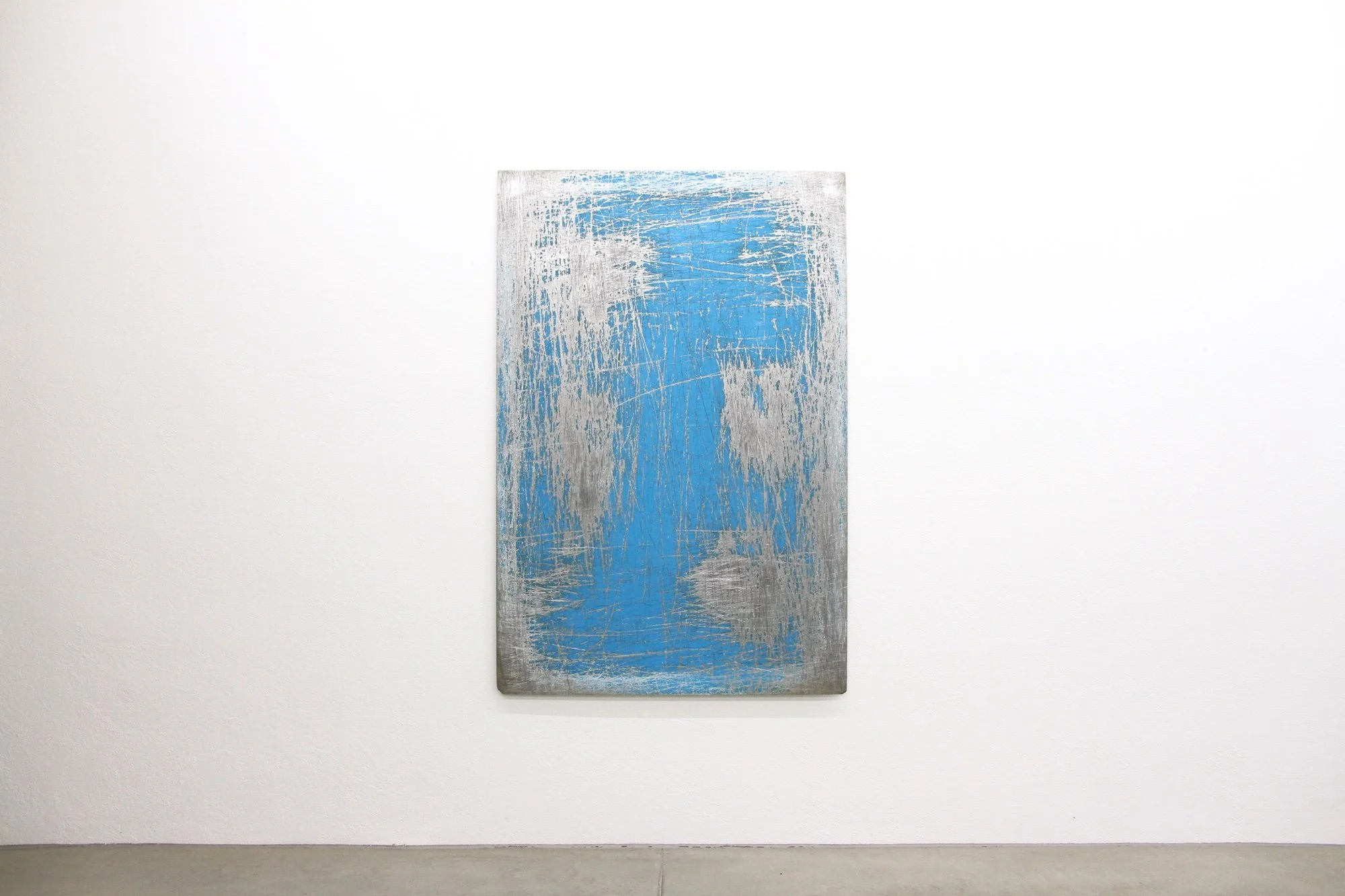 Keeping secrets, 2017  
Enamel paint on aluminium  
180 x 120 cm