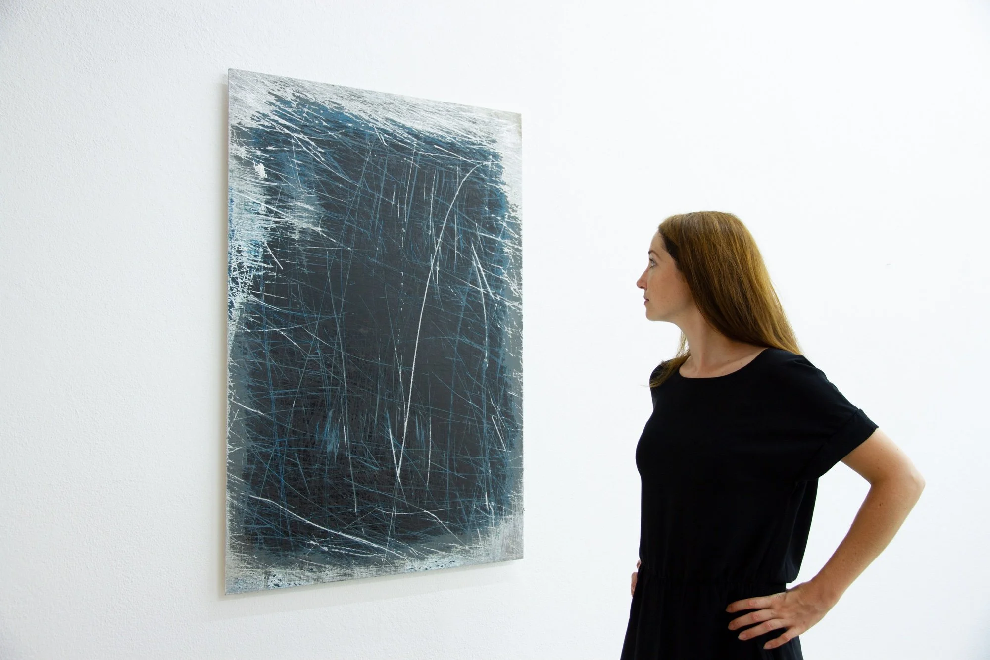 Trophies of violence, 2017  
Enamel paint on aluminium  
120 x 80 cm